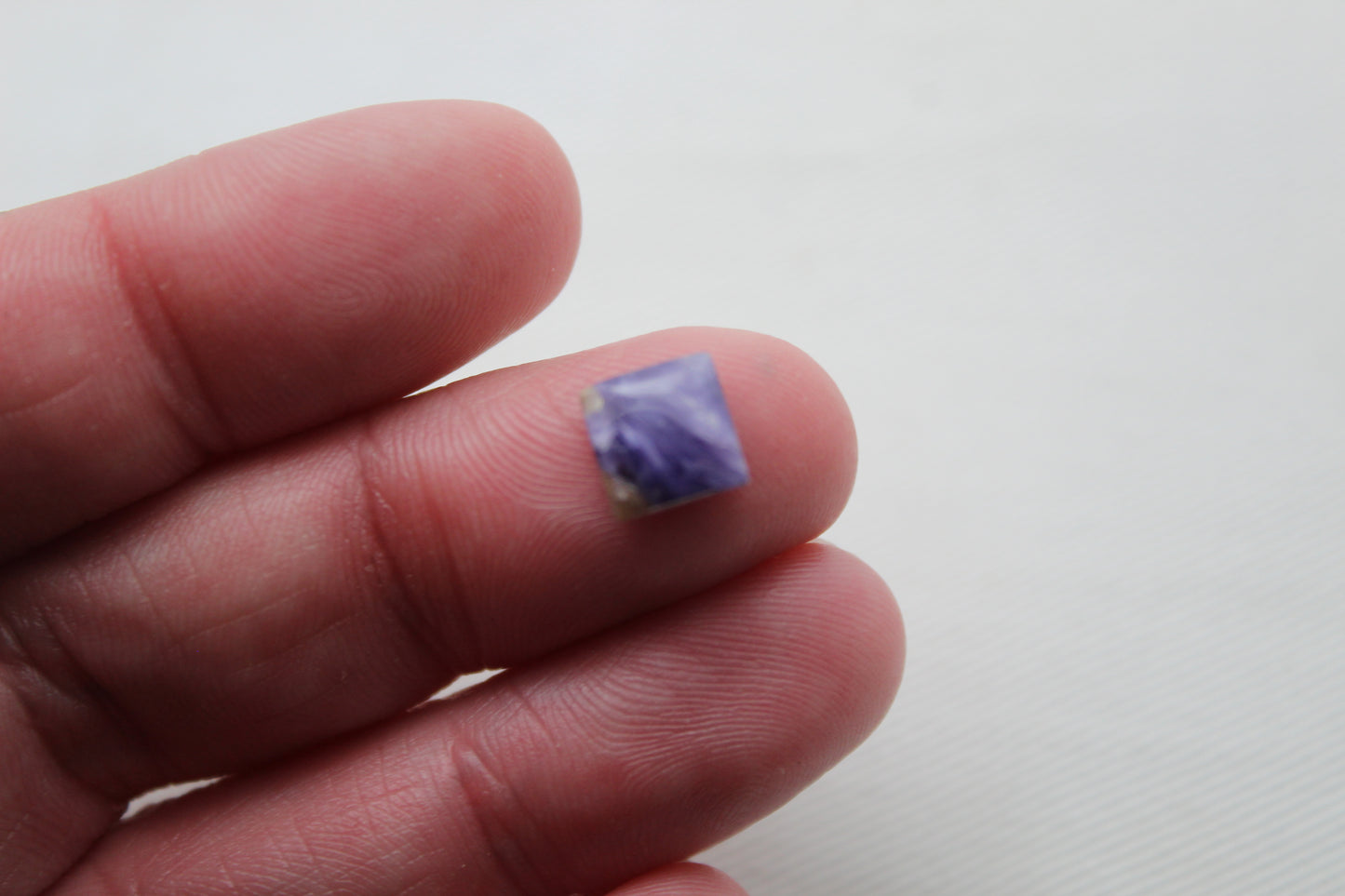 TWO Charoite square Cabochon purple Gemstone 8MM