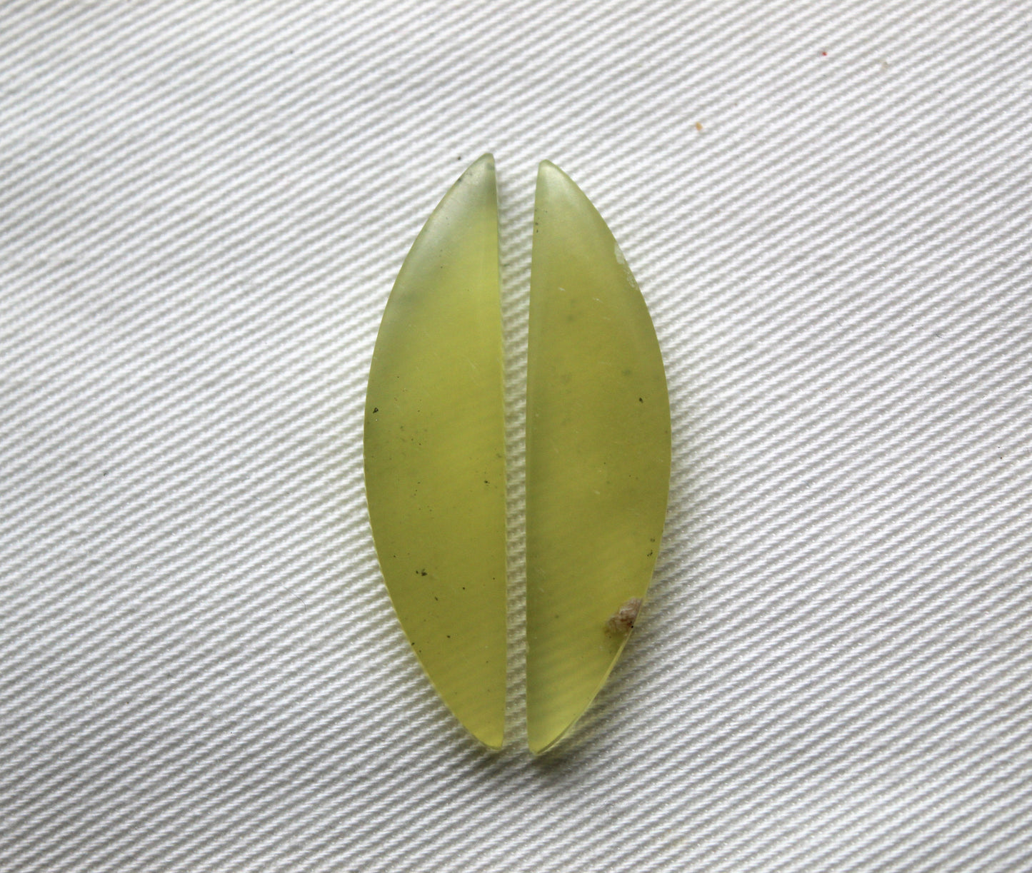 Vesuvianite Cabochon Pair Gemstone light green