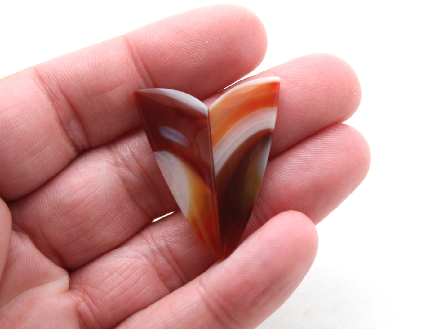 Banded Agates Cabochons Gemstone Pair