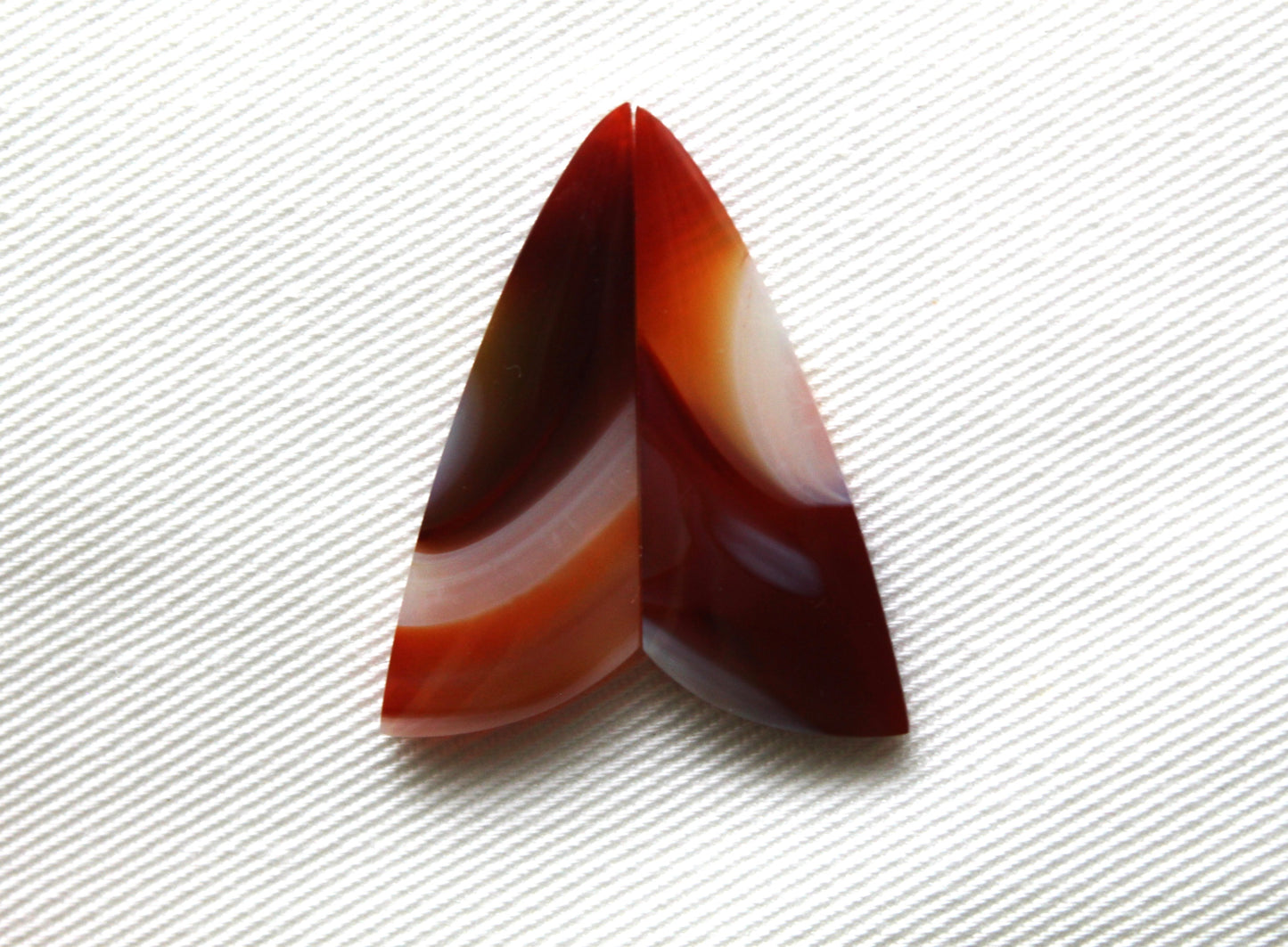 Banded Agates Cabochons Gemstone Pair