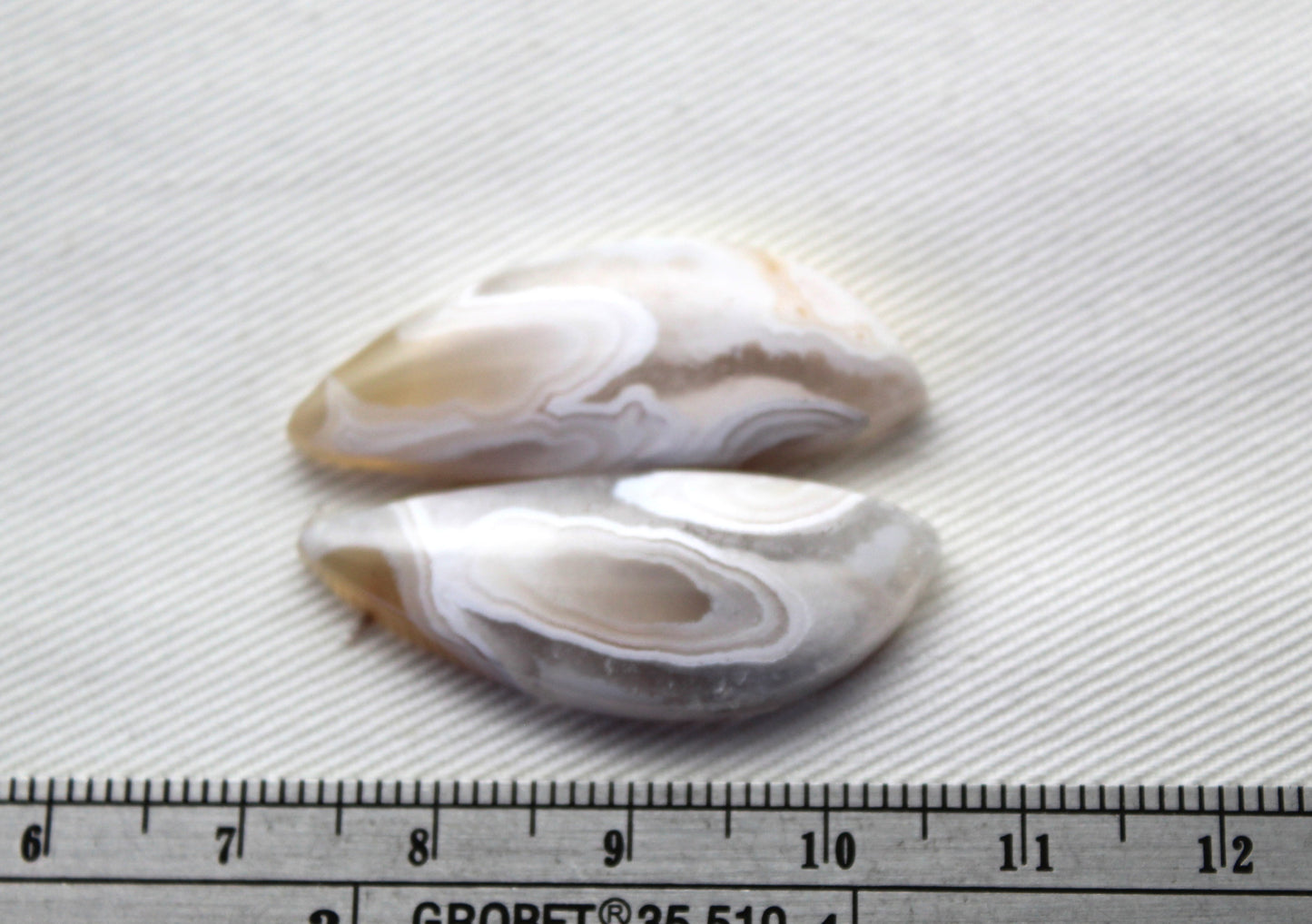 UNIQUE Orbicular Agate Cabochons Pair Gemstone natural