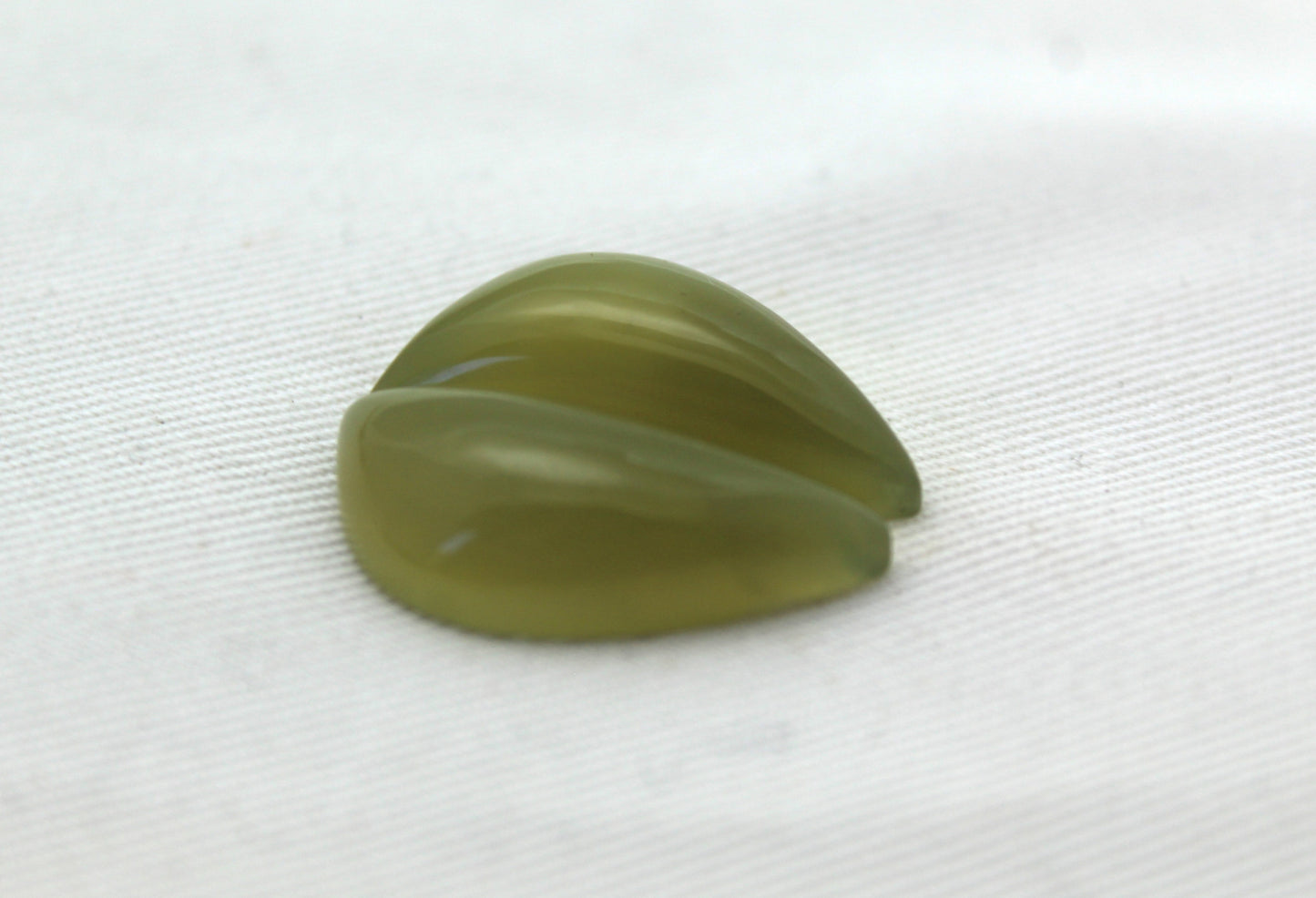 Vesuvianite Cabochon Pair Gemstone green triangle
