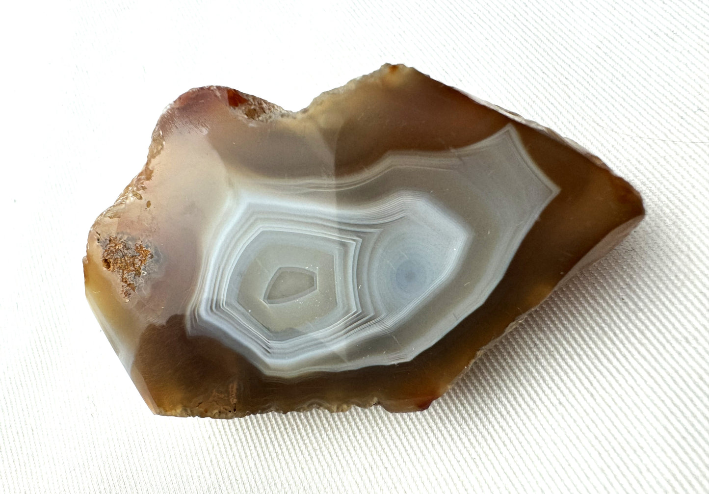 Indonesian Agate nodule polished Parallax Banding