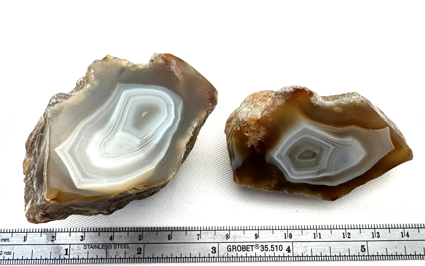 Indonesian Agate nodule polished Parallax Banding