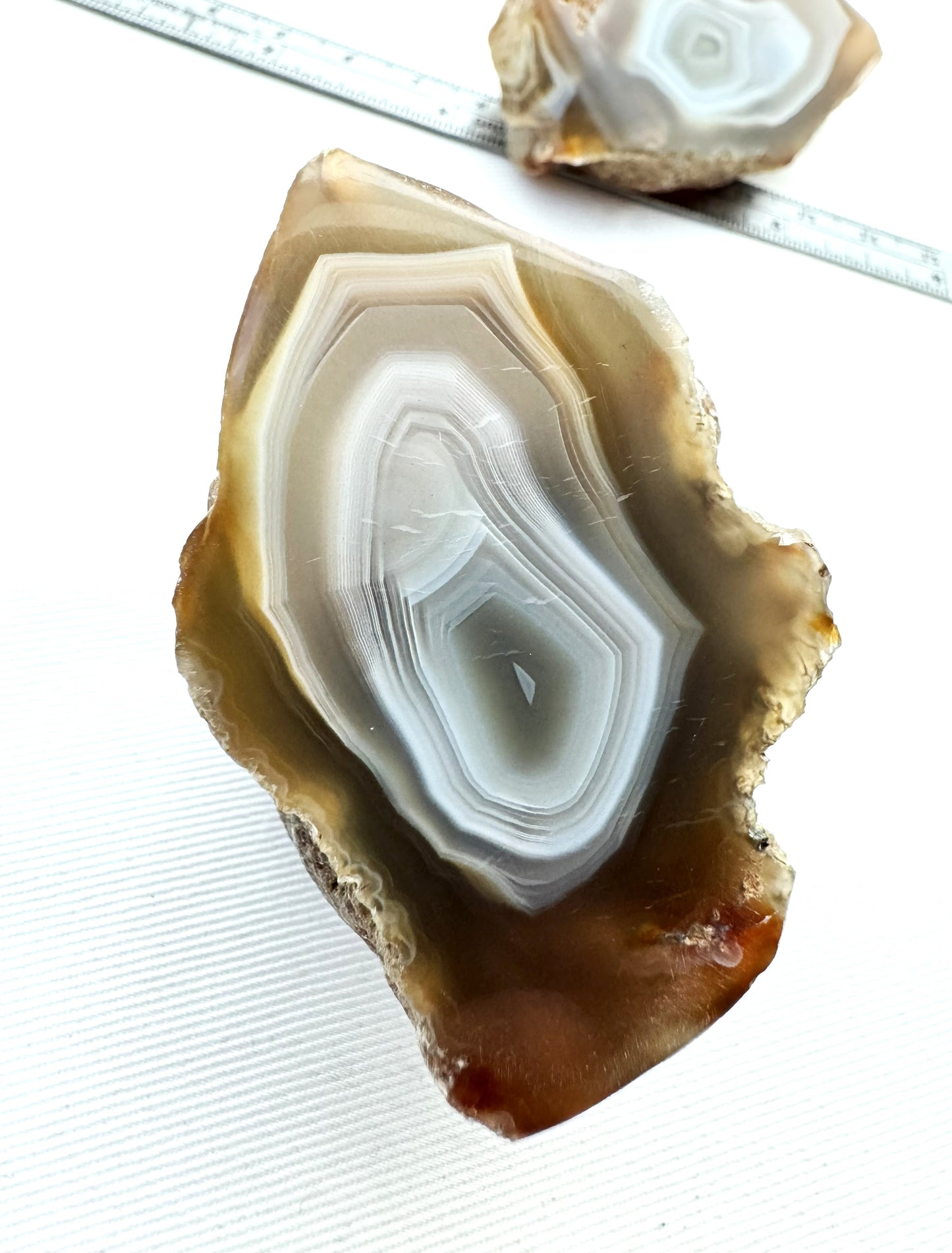 Indonesian Agate nodule polished Parallax Banding