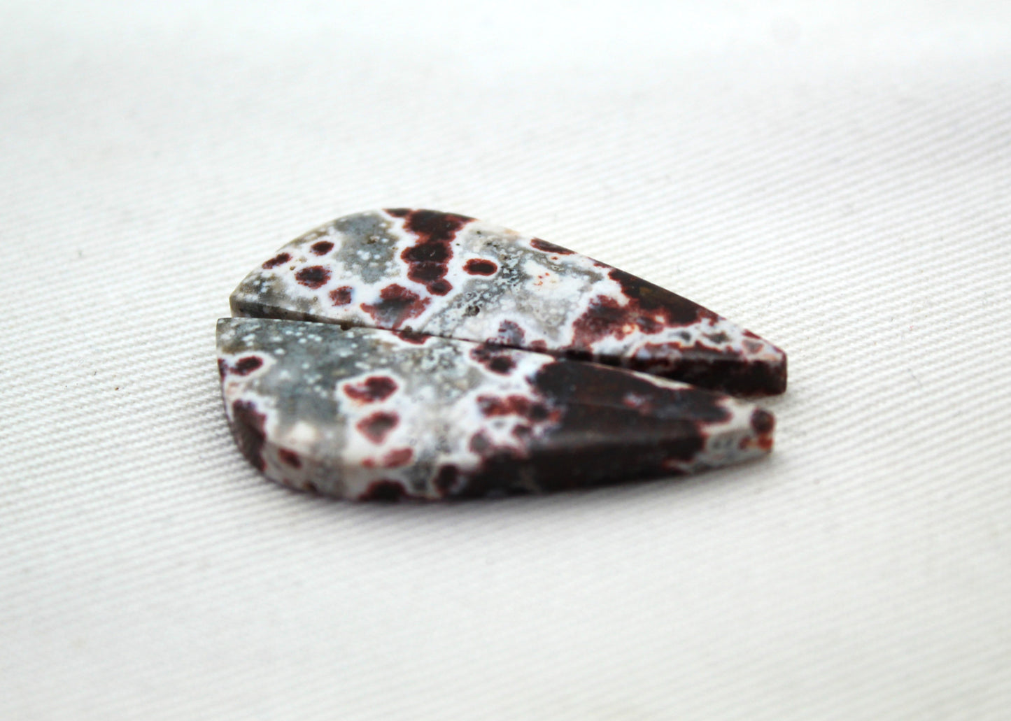 <tc>Paire de cabochons de jaspe de rivière multicolore triangle pierres naturelles</tc>