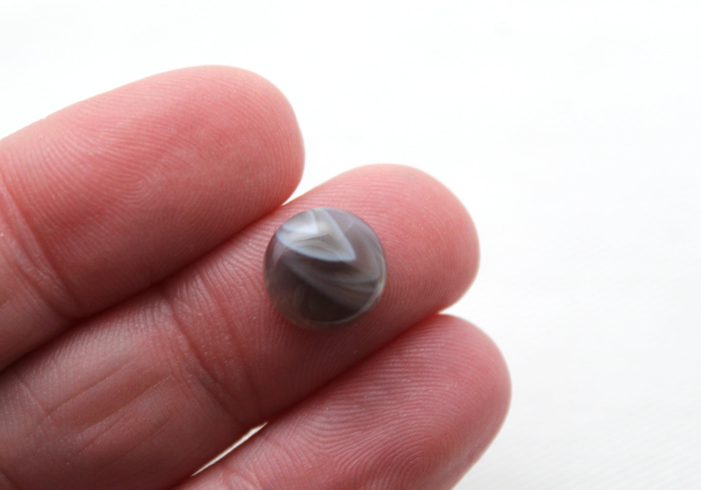 Quatre cabochons d'Agate du Botswana Pierre gemme ronde 10 mm
