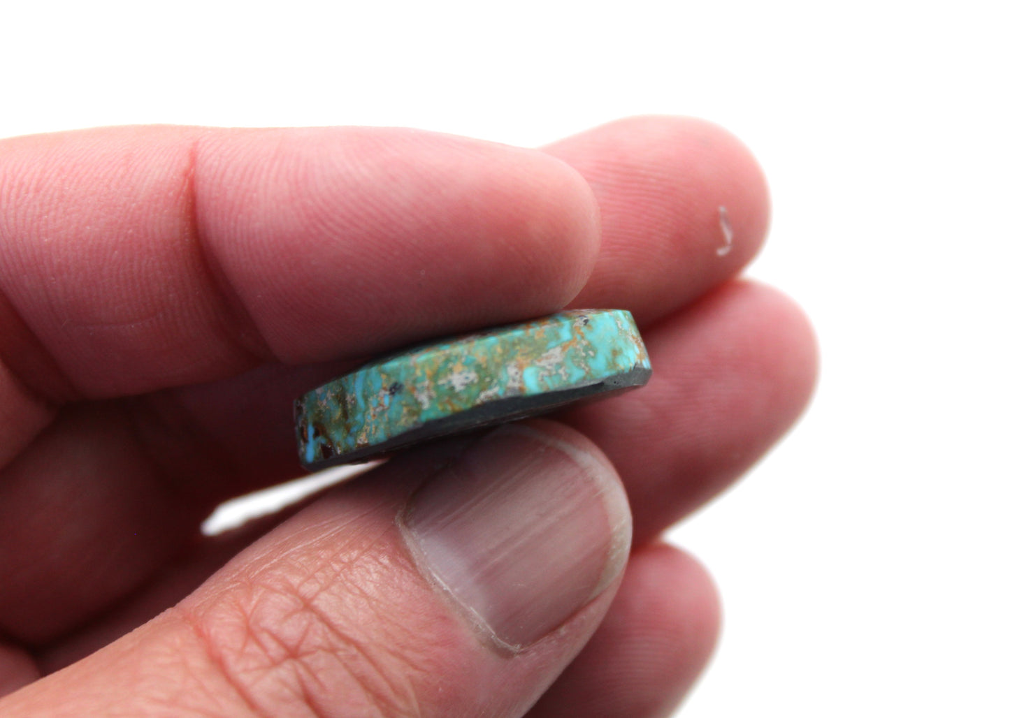 Blue Gem Turquoise Cabochon Gemstone blue beige