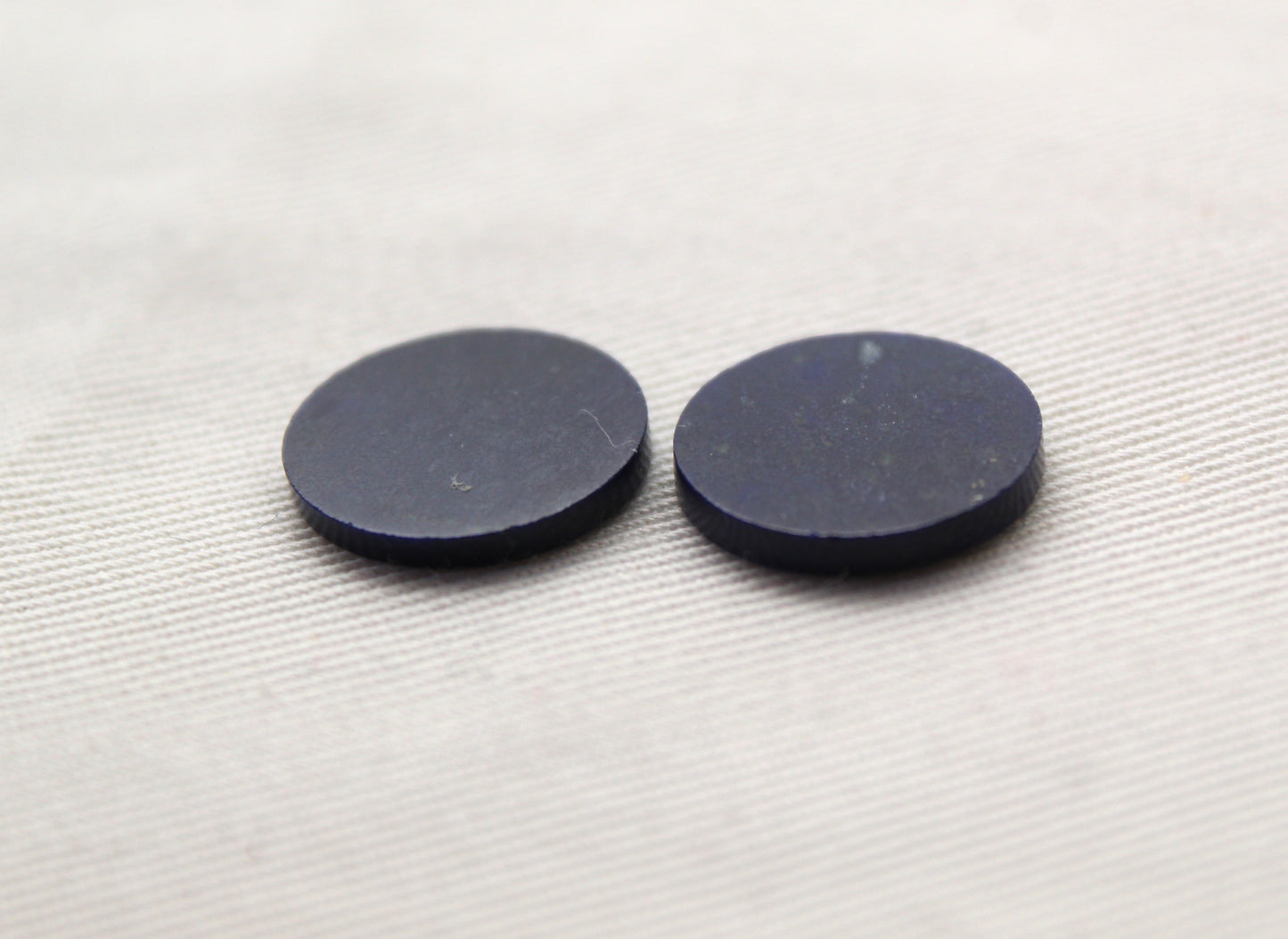 TWO Lapis lazuli Flat Cabochon Blue Gemstones round 16MM