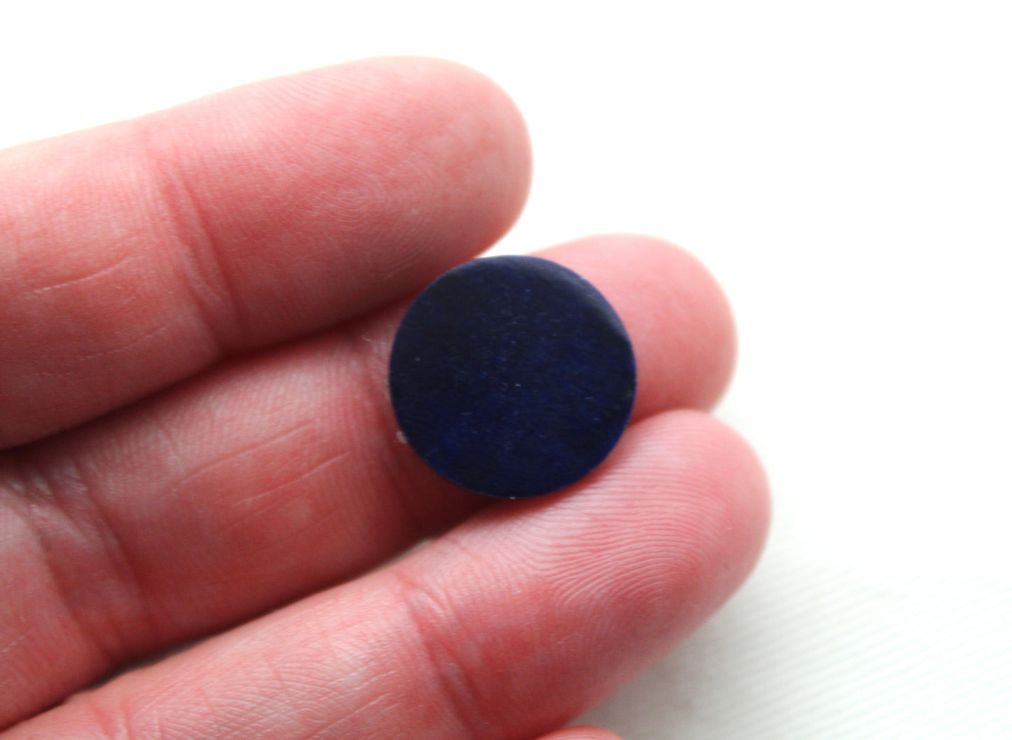 TWO Lapis lazuli Flat Cabochon Blue Gemstones round 16MM