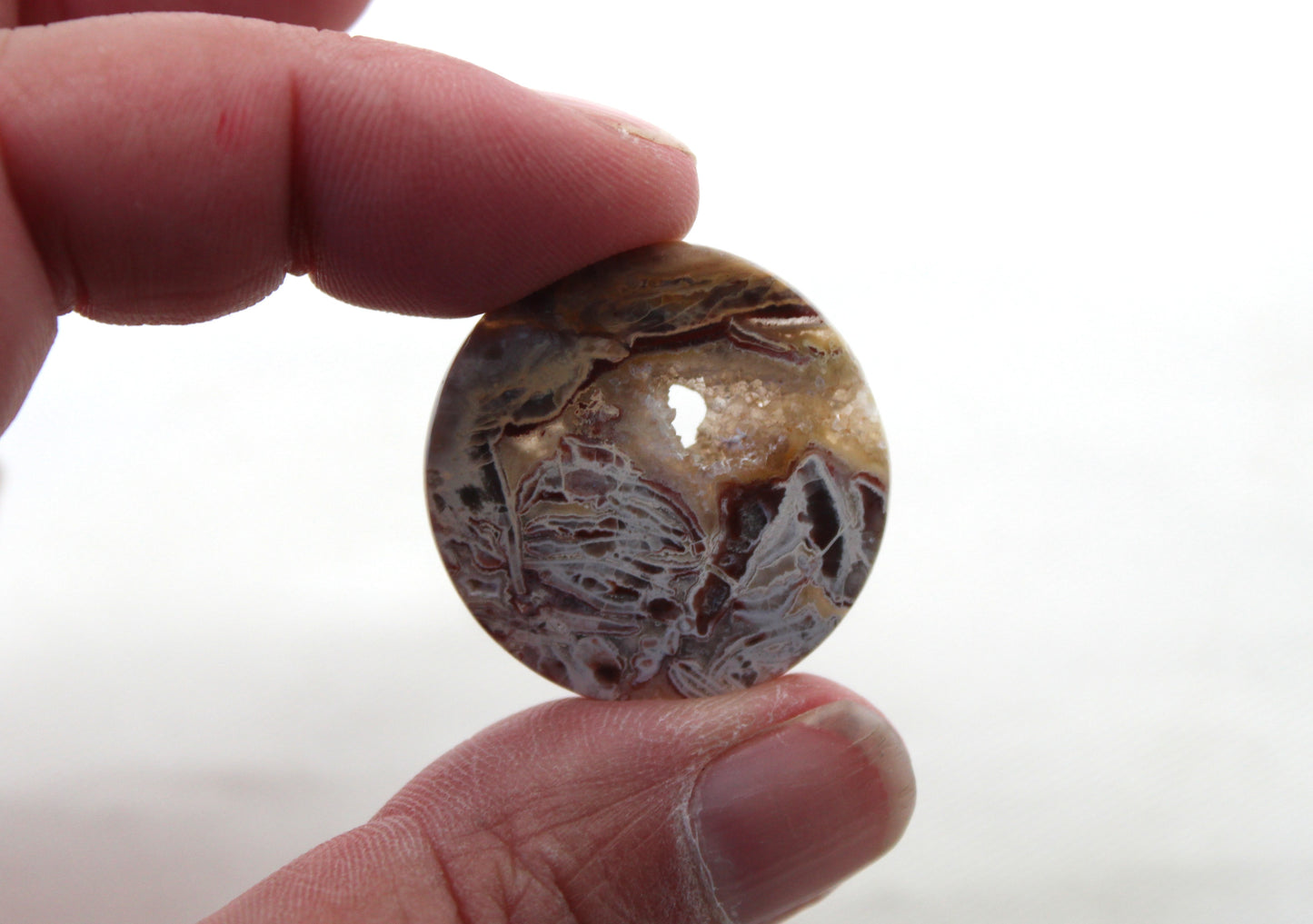 Indonesian Spider Agate Cabochon Gemstone round 28MM