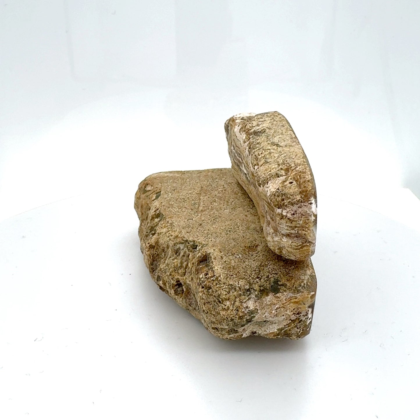 Indonesian Yellow banded Agate nodule polished