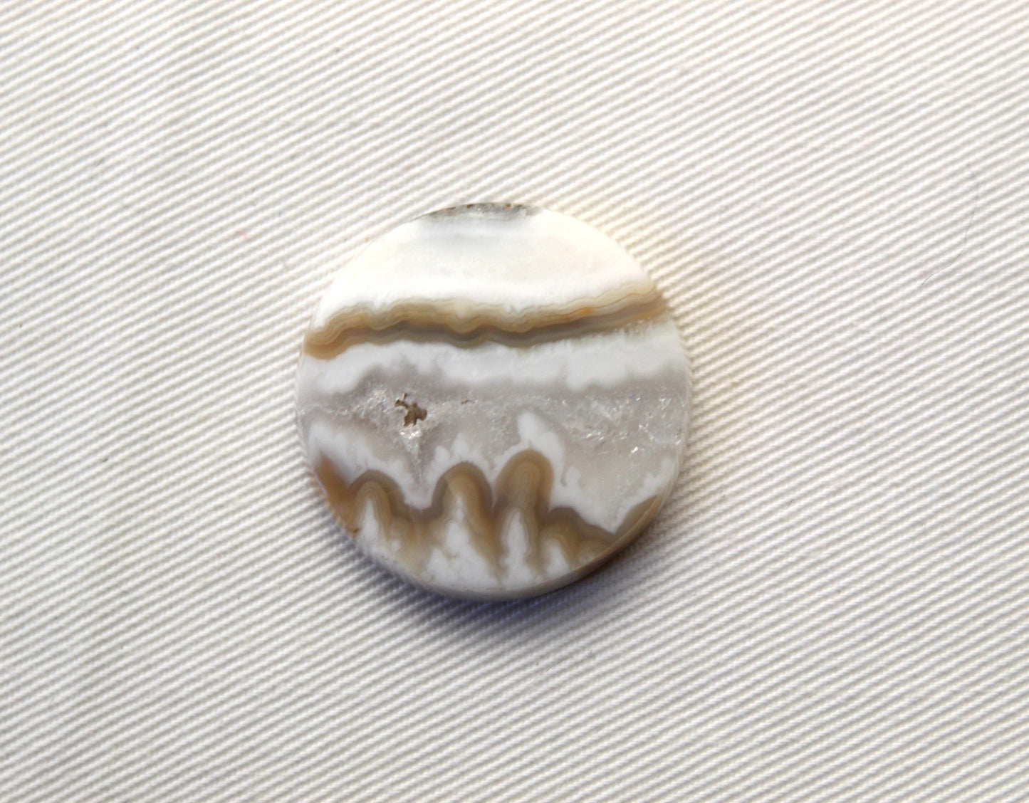 Seam Agate Cabochon Gemstone White round 30MM