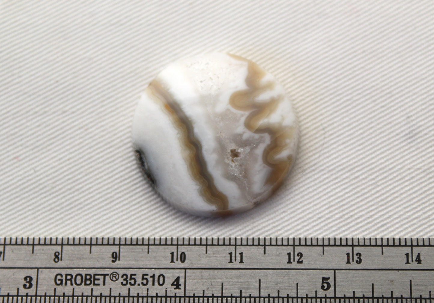 Seam Agate Cabochon Gemstone White round 30MM