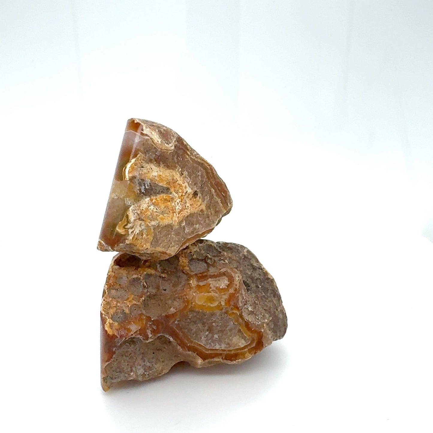 Indonesian banded Agate nodule polished