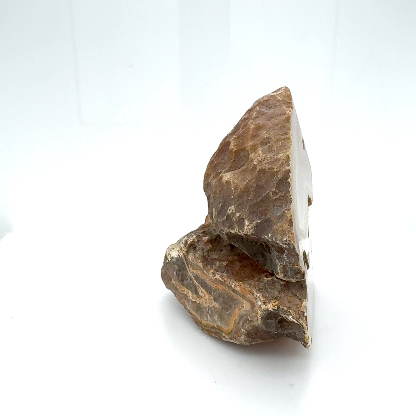 Indonesian banded Agate nodule polished