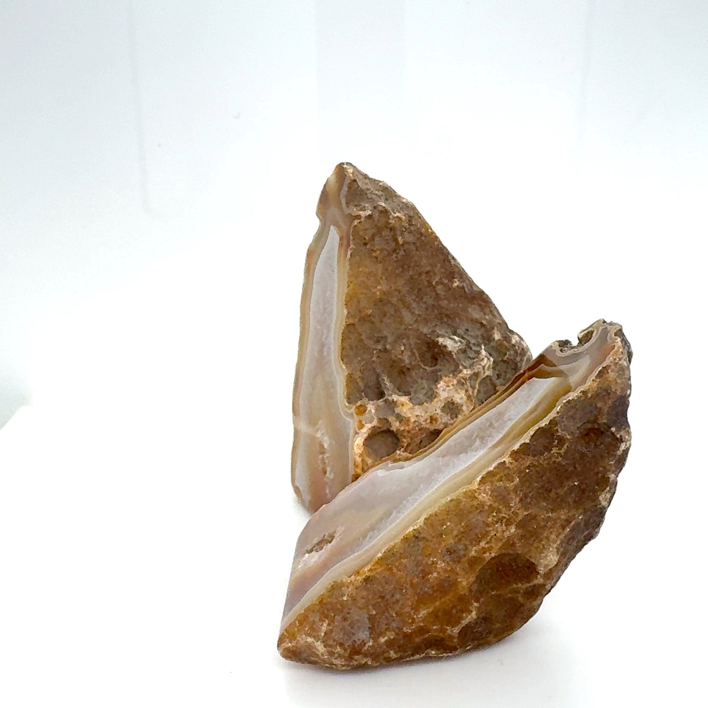 Indonesian banded Agate nodule polished