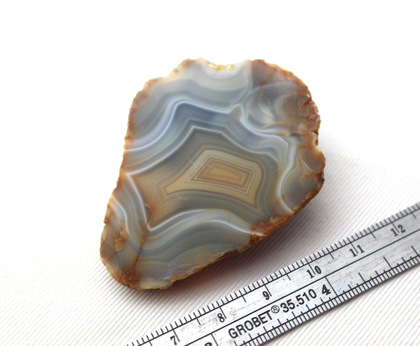 Indonesian banded Agate half nodule polished