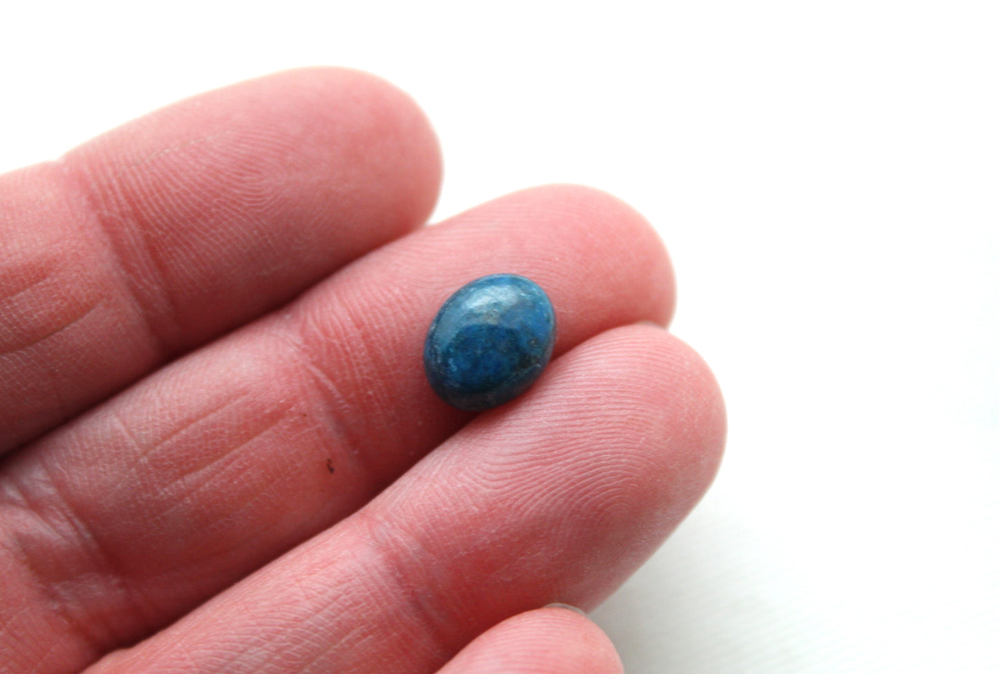 FOUR Blue Apatite cabochons Gemstones 8X10MM