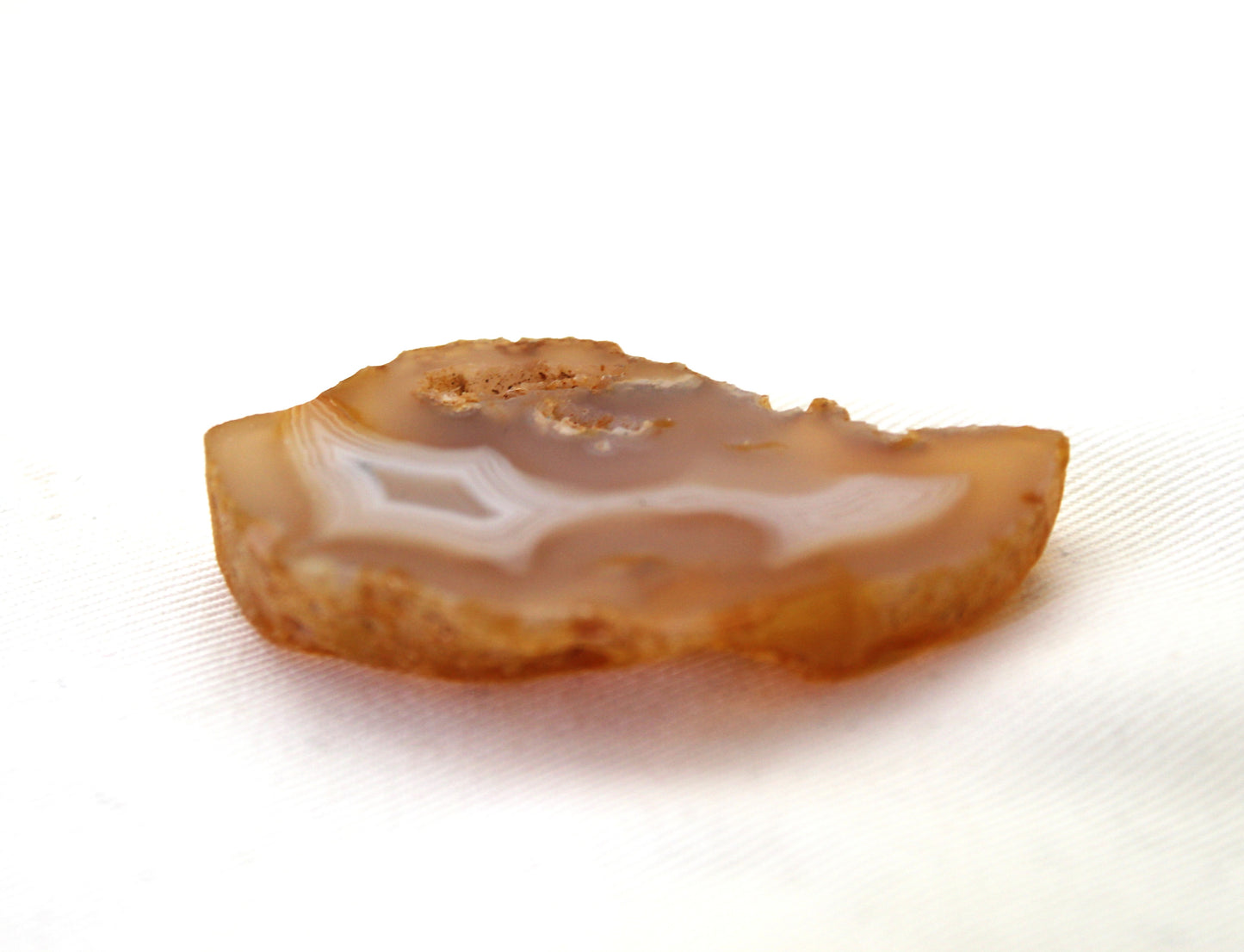 Indonesian banded Agate Slice polished yellow