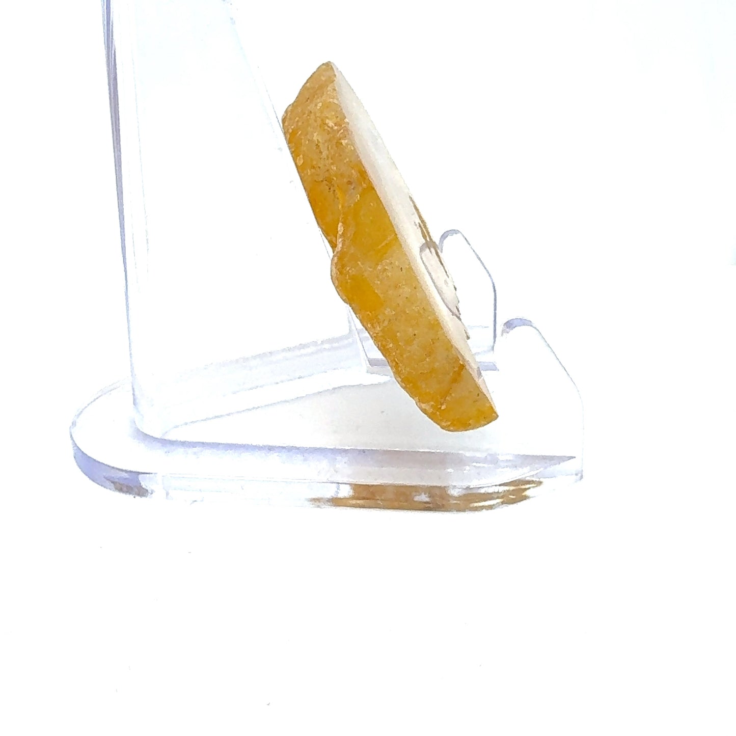 Indonesian banded Agate Slice polished yellow