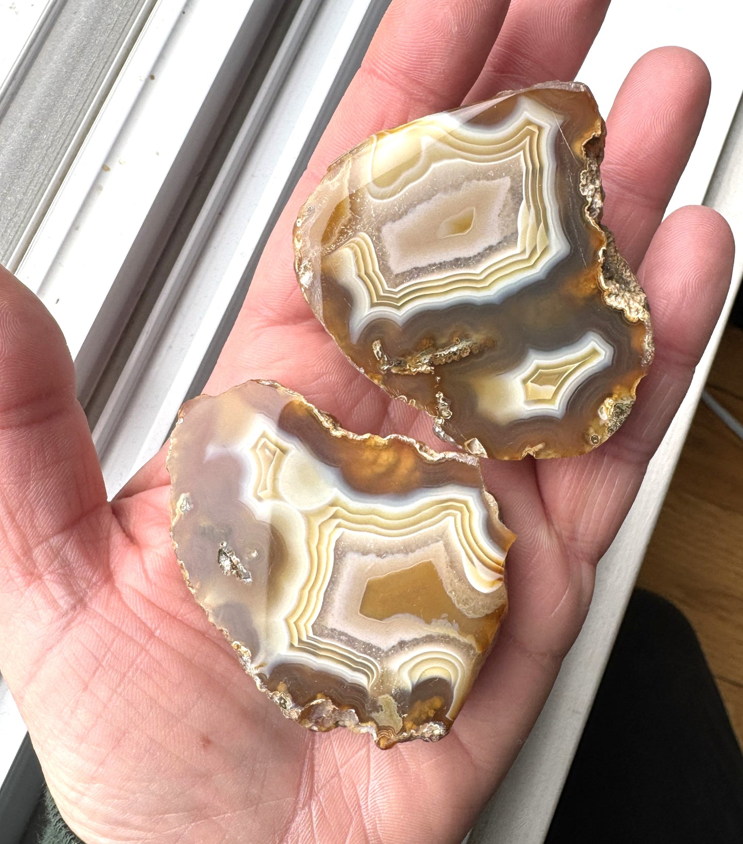 NICE Indonesian banded Agate nodule polished