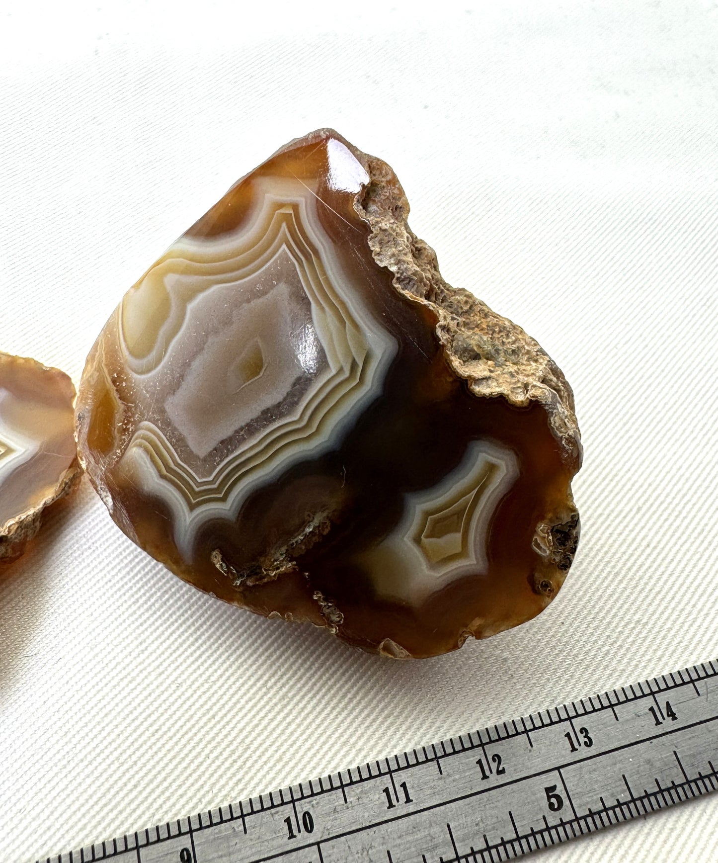 NICE Indonesian banded Agate nodule polished