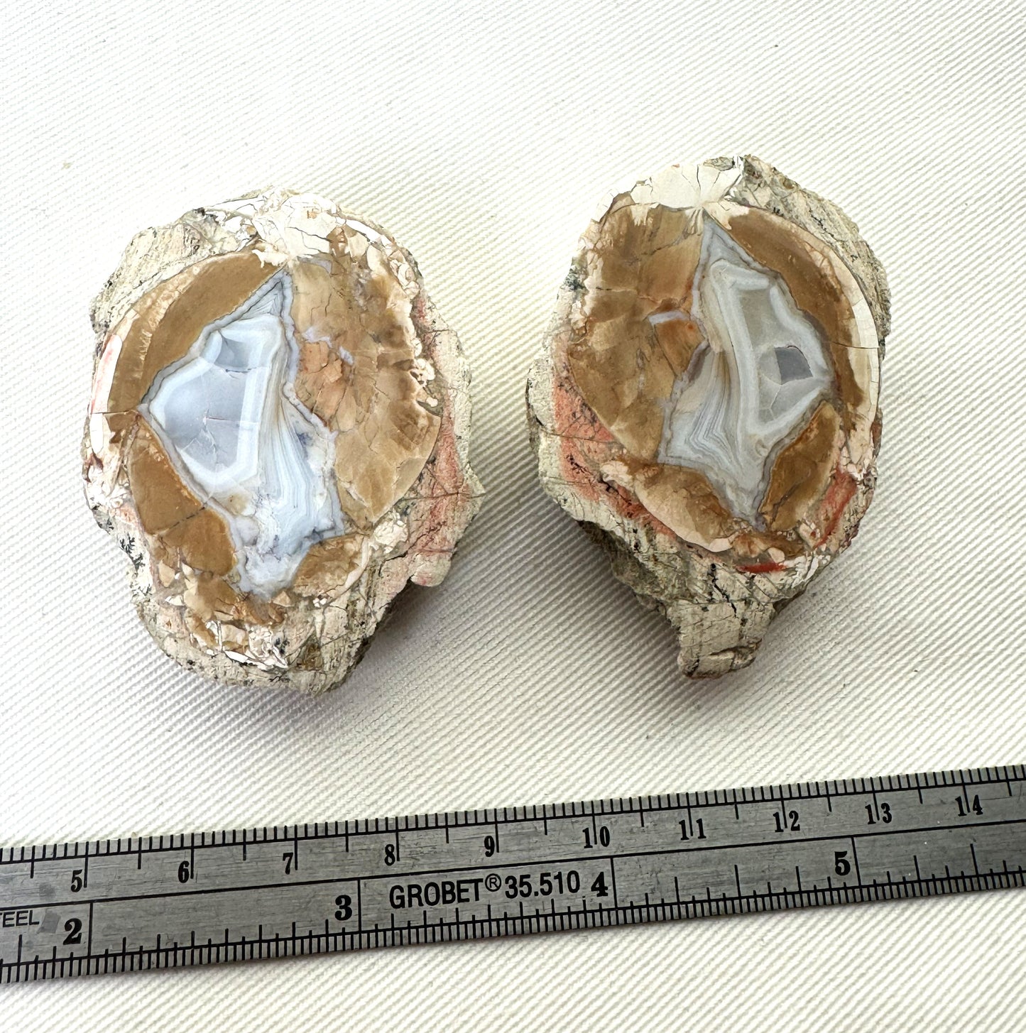 Natural Agate Nodule Mont Lyall Canada polished one face