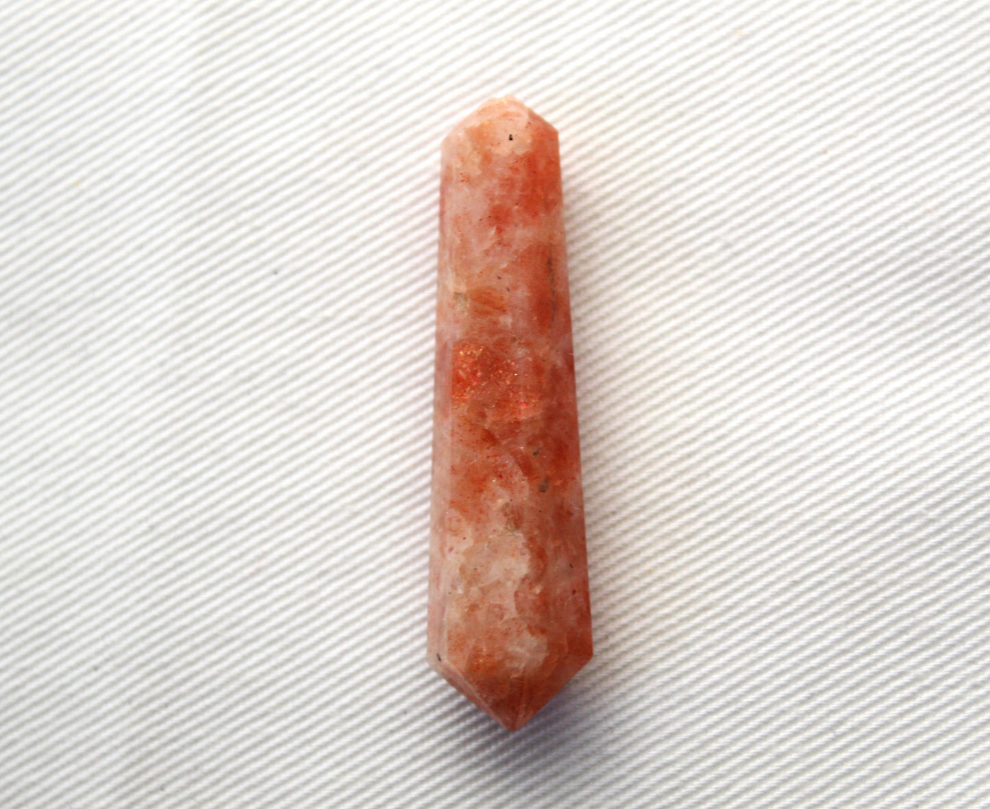 Sunstone double point Tower gemstone pendant size DRILLED