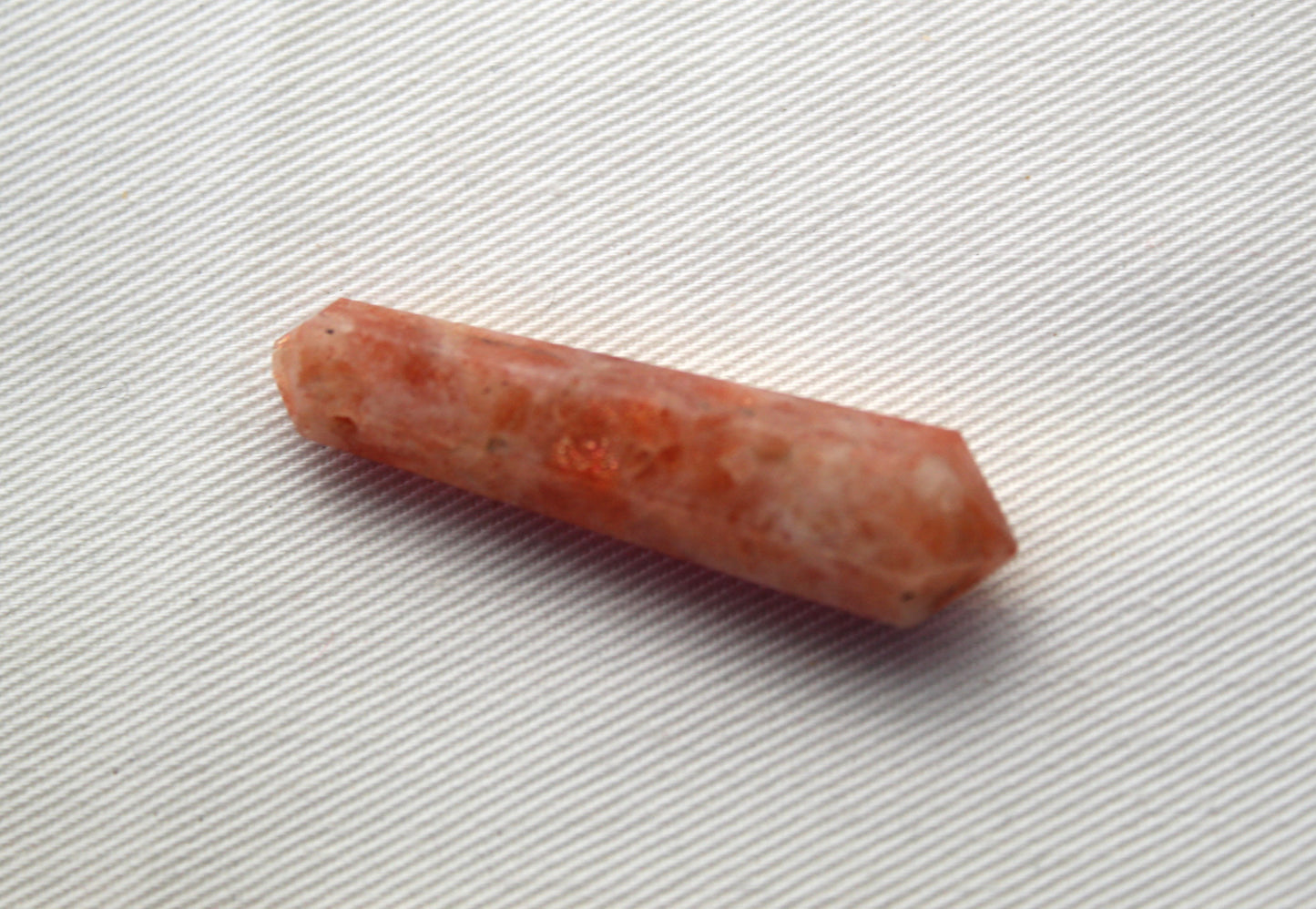 Sunstone double point Tower gemstone pendant size DRILLED