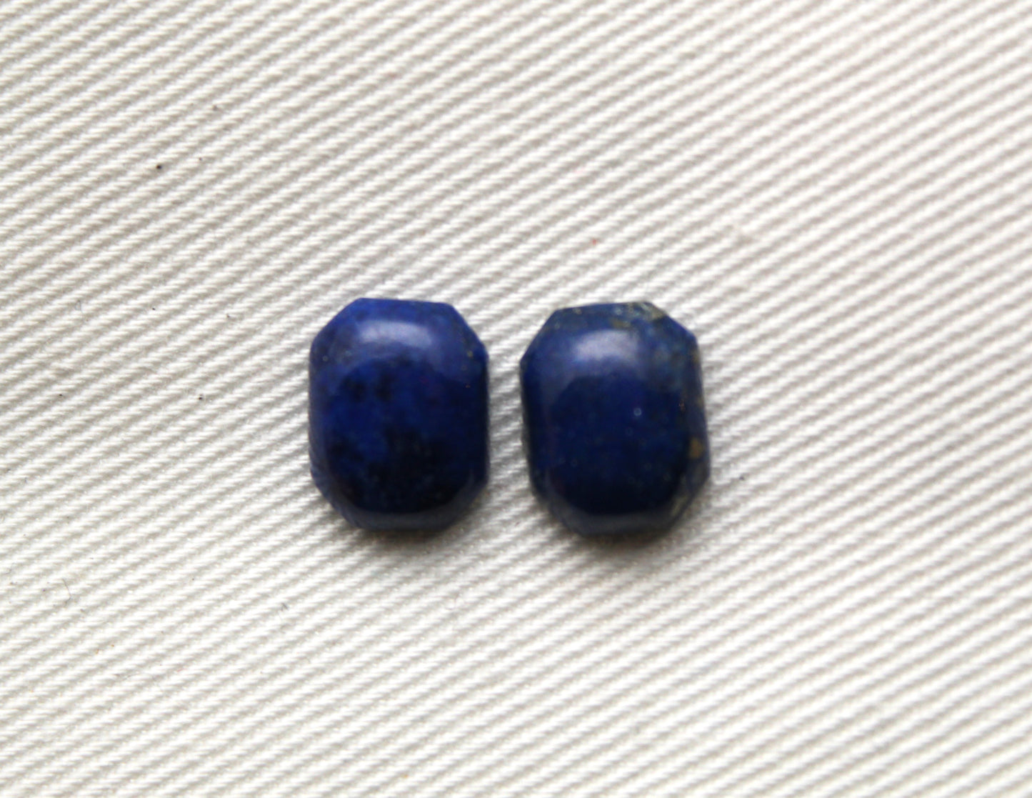 TWO Lapis lazuli Cabochon Blue Gemstones 8X10MM