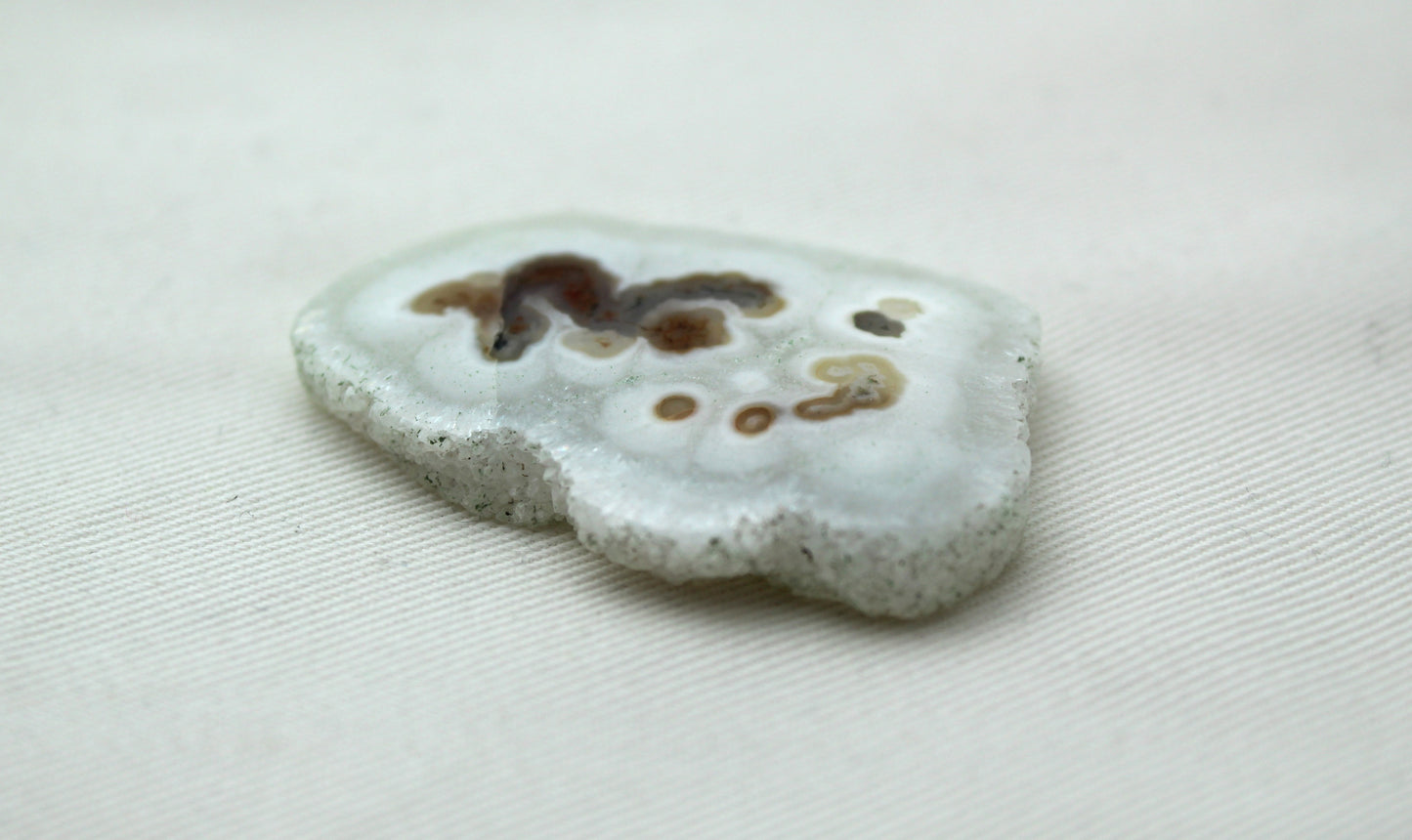 Large Solar quartz gemstone druzy freeform white brown