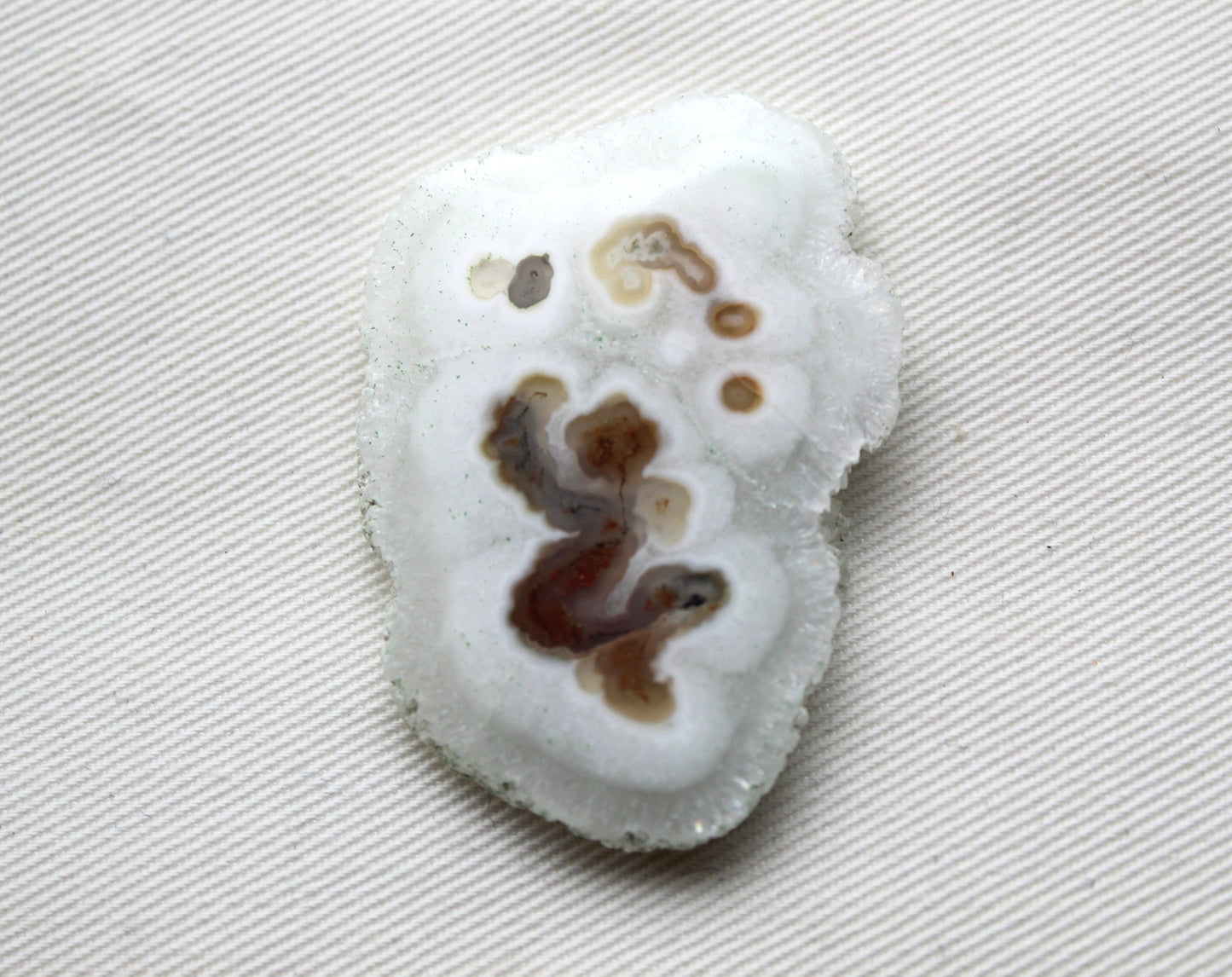 Large Solar quartz gemstone druzy freeform white brown