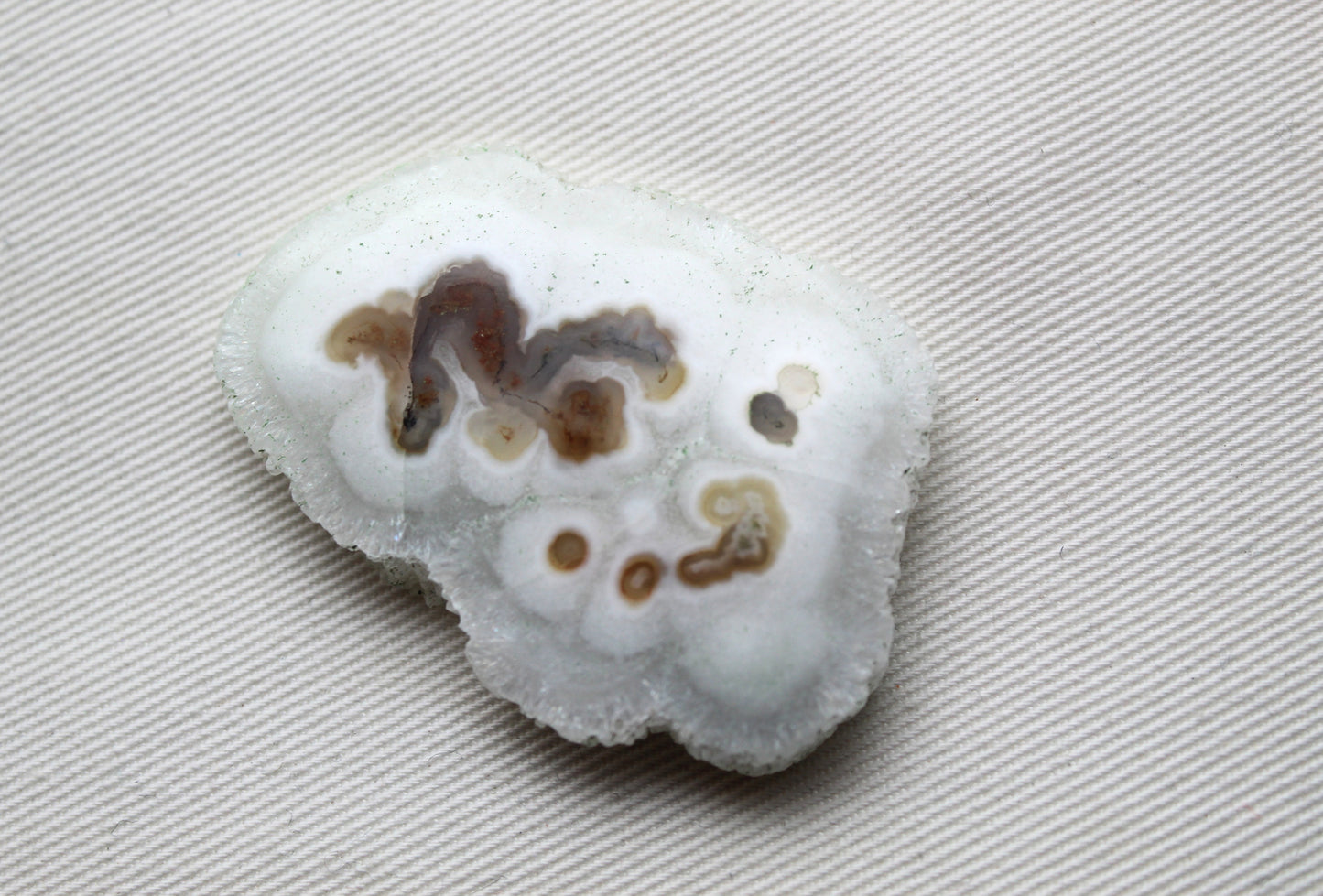 Large Solar quartz gemstone druzy freeform white brown