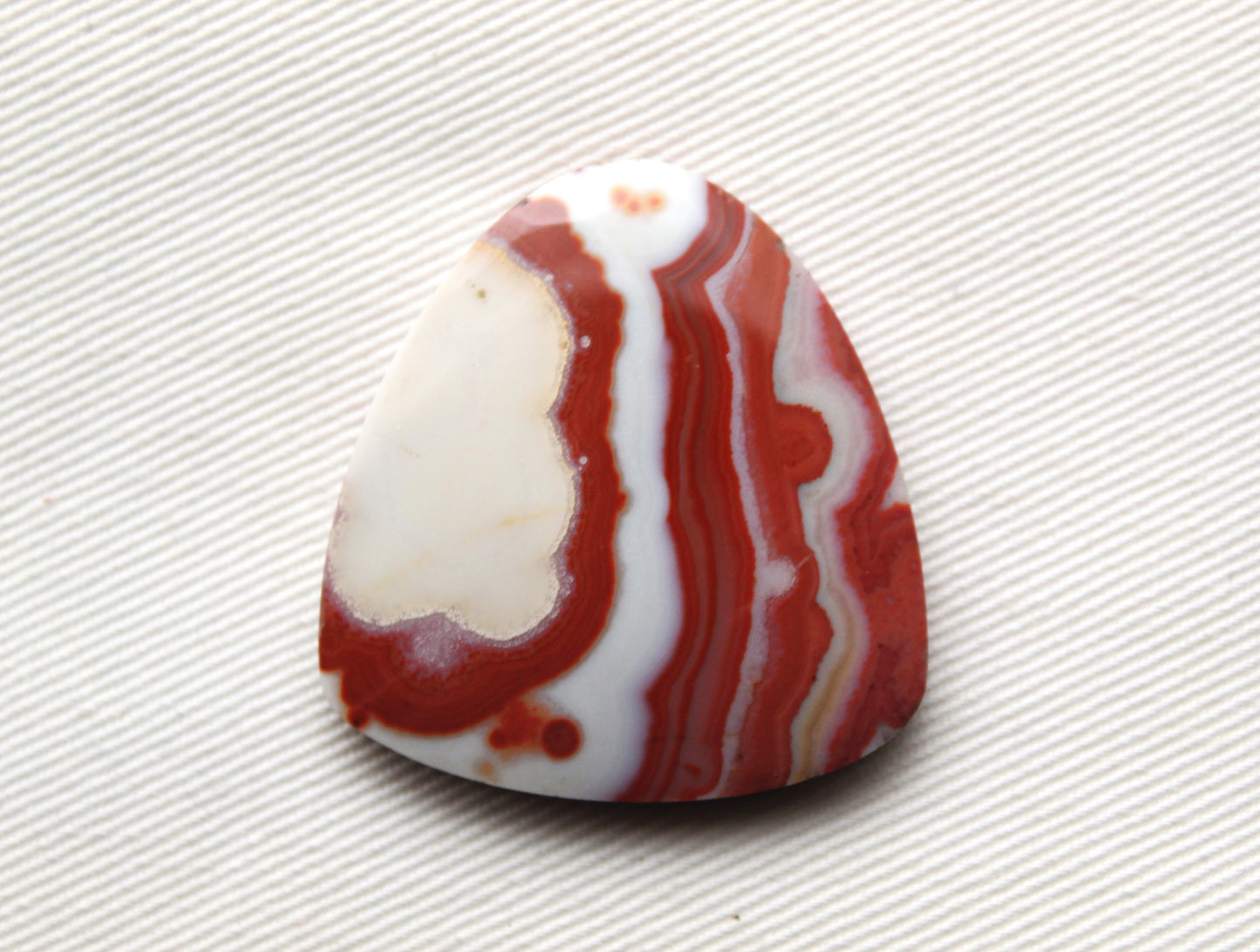 Banded Agate Cabochon Gemstone Red
