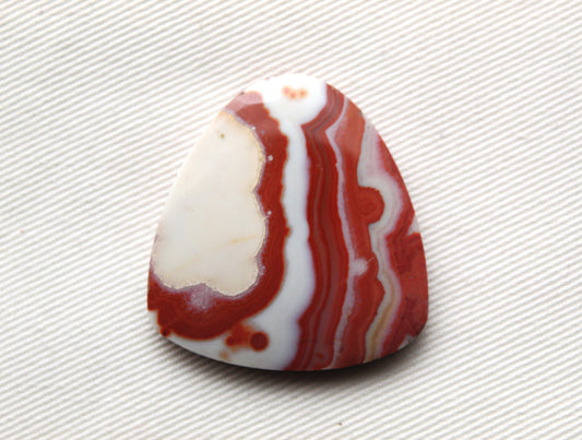 Banded Agate Cabochon Gemstone Red