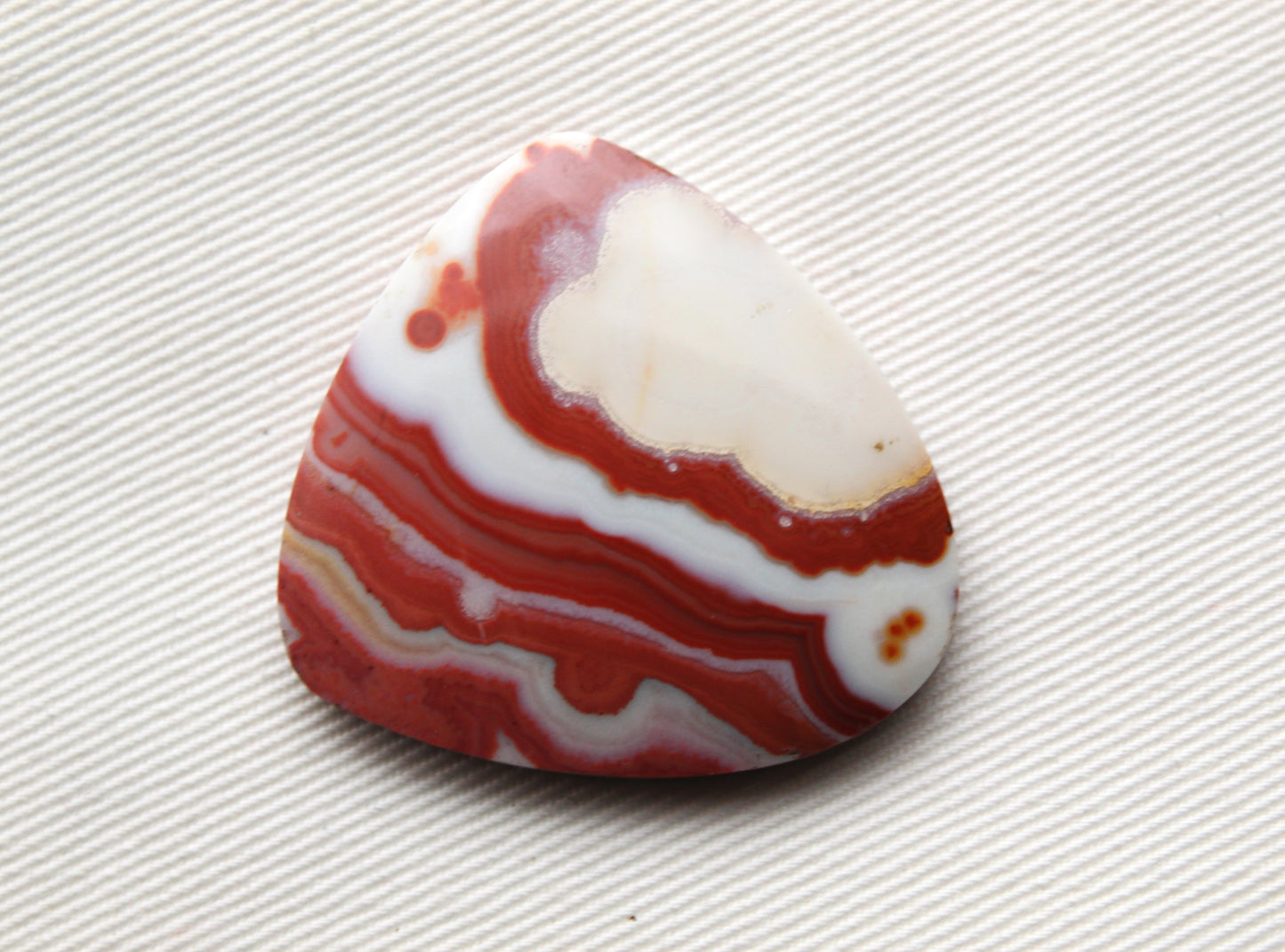 Banded Agate Cabochon Gemstone Red
