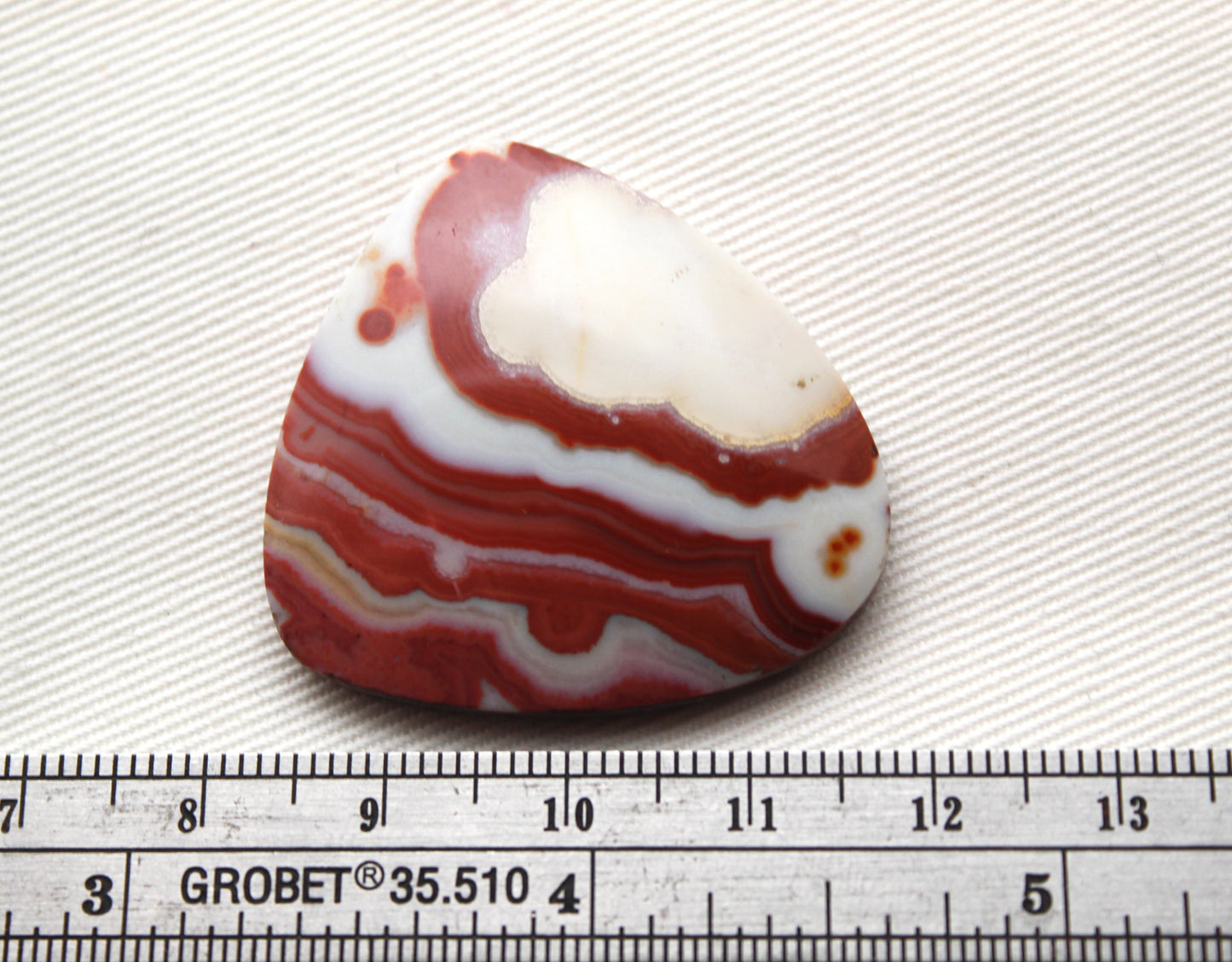 Banded Agate Cabochon Gemstone Red