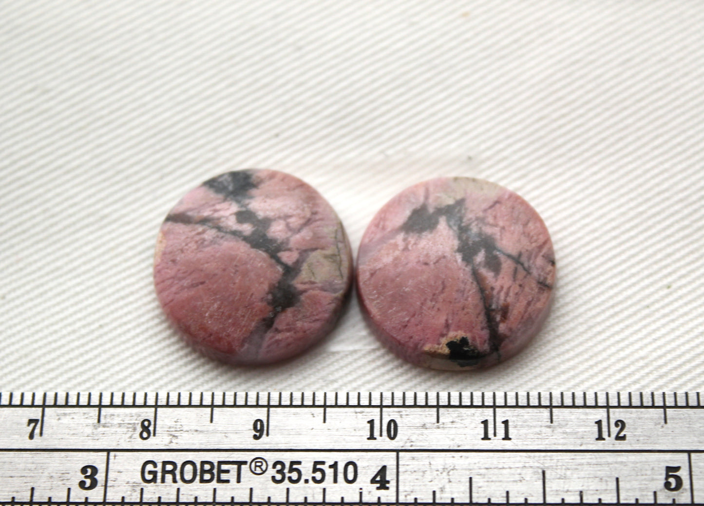 Cabochon Rond Rhodonite Rose Haut Dôme Gemme 22MM