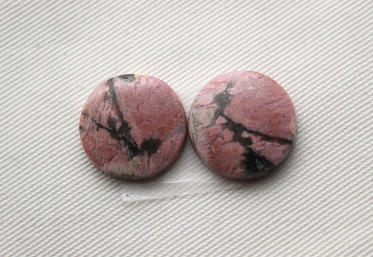 Cabochon Rond Rhodonite Rose Haut Dôme Gemme 22MM