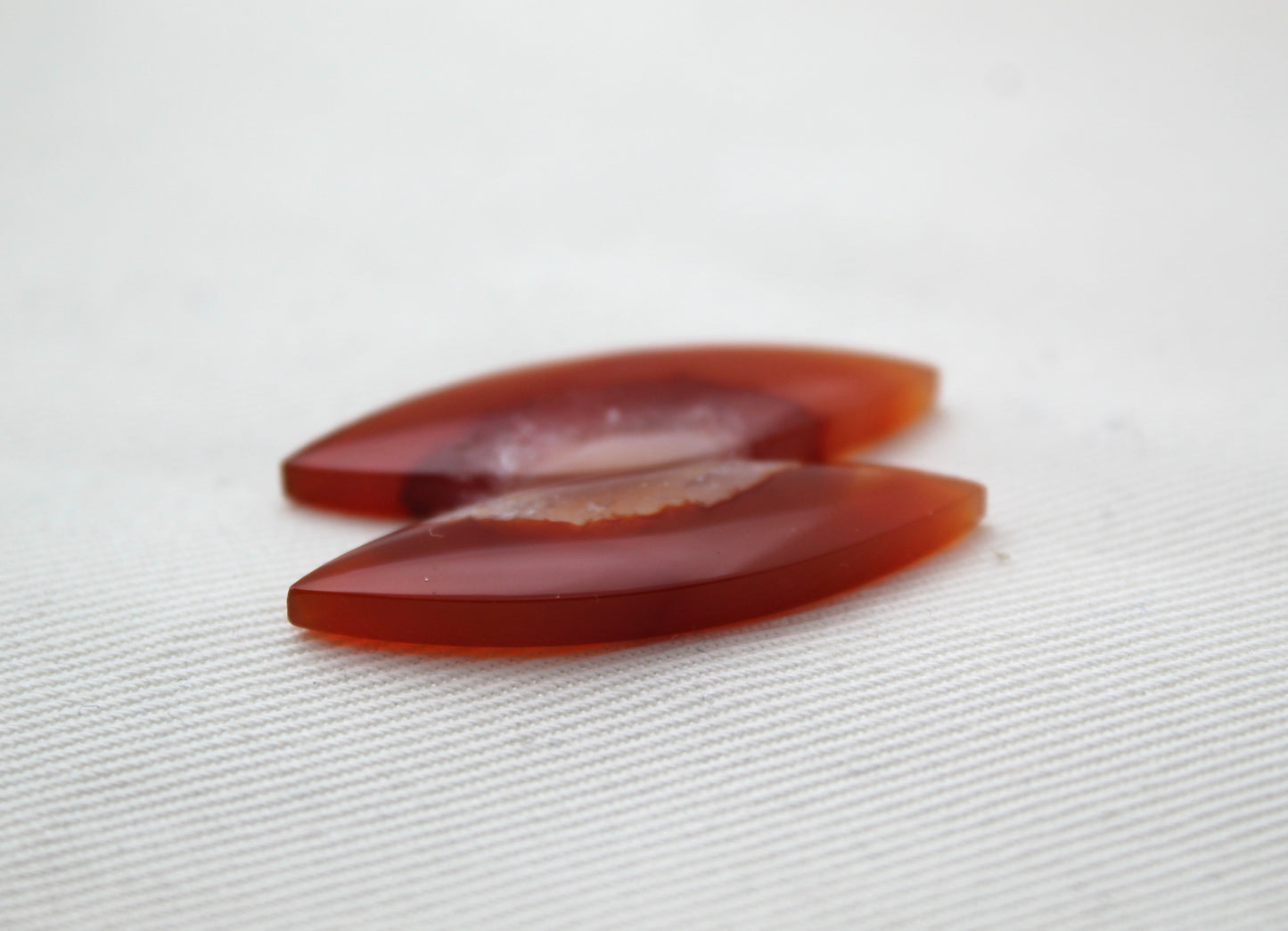 Banded Agates Cabochons Gemstone Pair Marquise