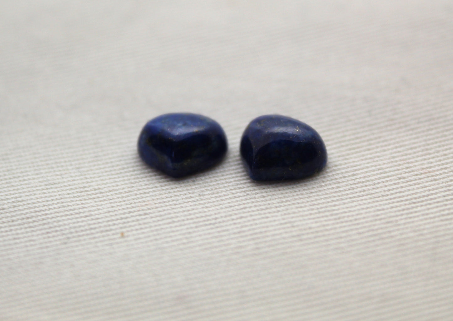 Pair Lapis Lazuli Cabochon Heart-Pear 9X10MM
