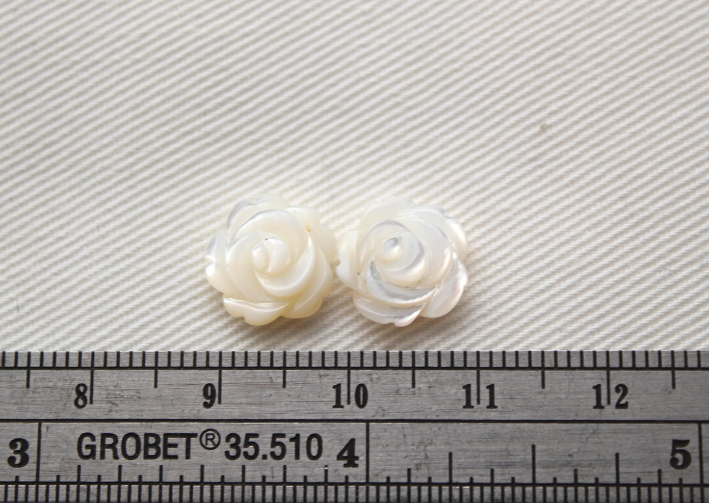 DEUX cabochons Nacre Pierres gemmes rondes 10MM