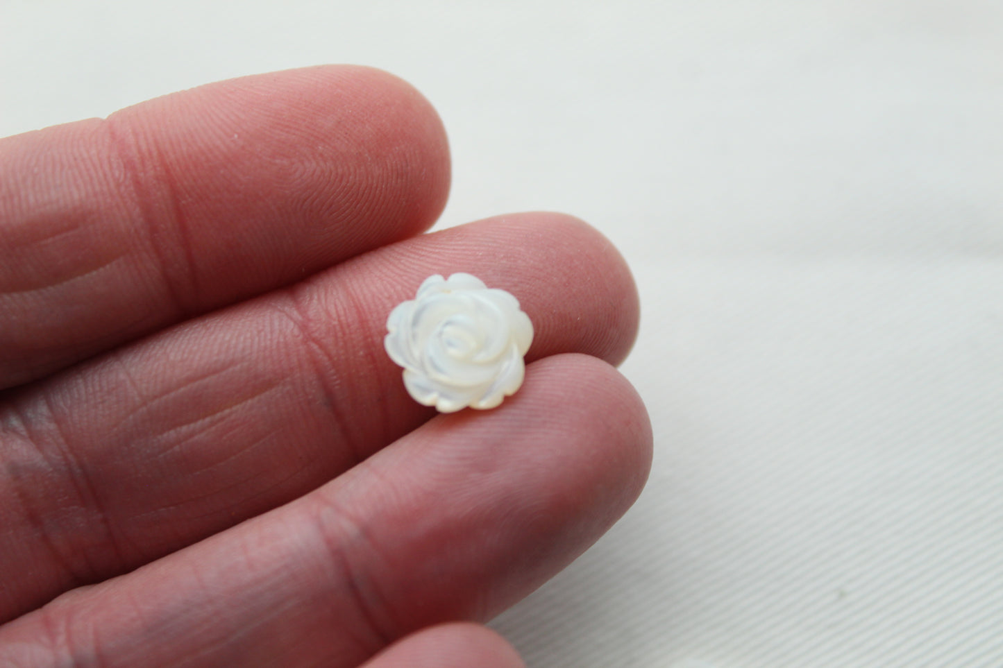 DEUX cabochons Nacre Pierres gemmes rondes 10MM