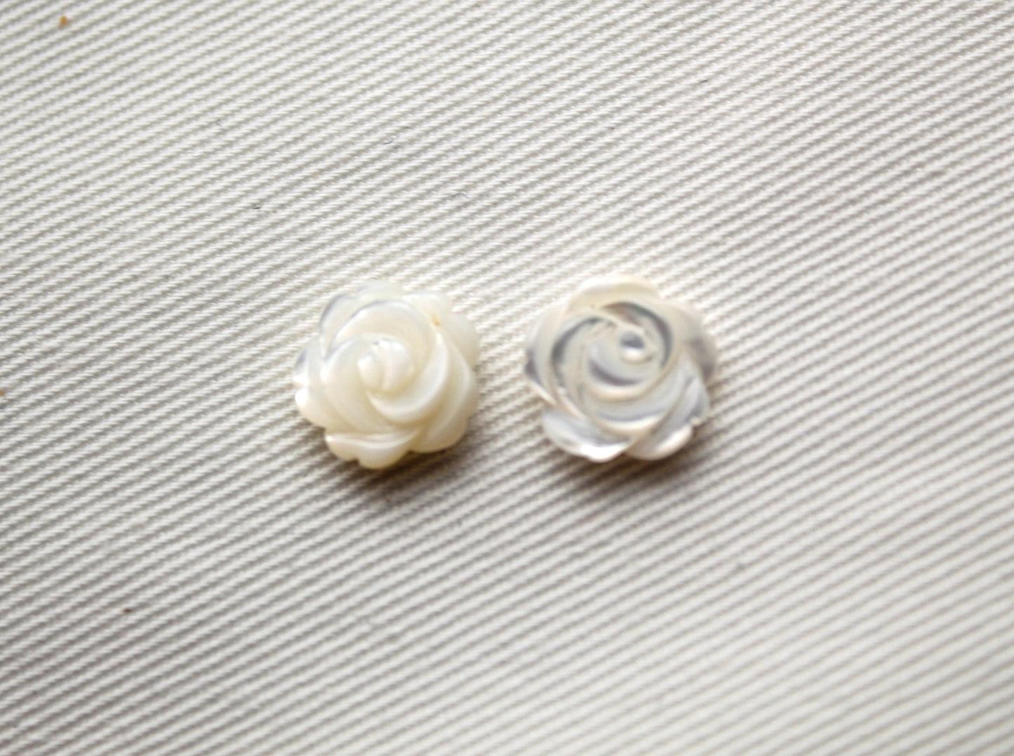 DEUX cabochons Nacre Pierres gemmes rondes 10MM