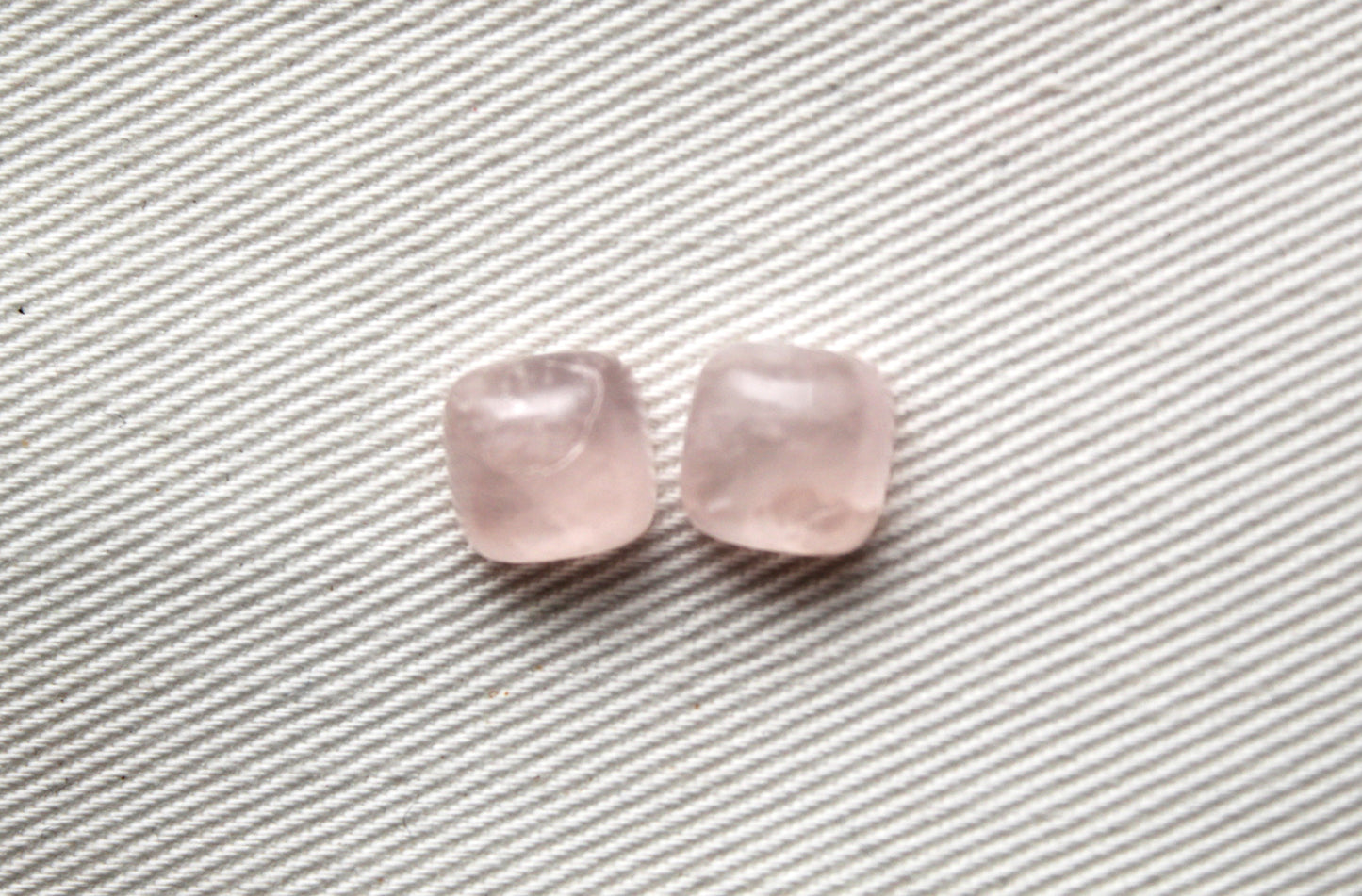 <tc>Paire de cabochons Quartz Rose Pierres rondes 8MM</tc>