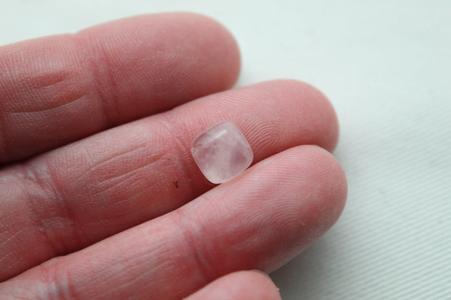 <tc>Paire de cabochons Quartz Rose Pierres rondes 8MM</tc>
