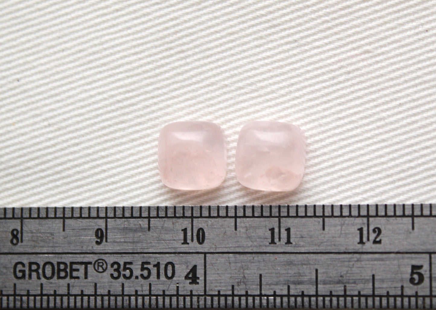 <tc>Paire de cabochons Quartz Rose Pierres rondes 8MM</tc>