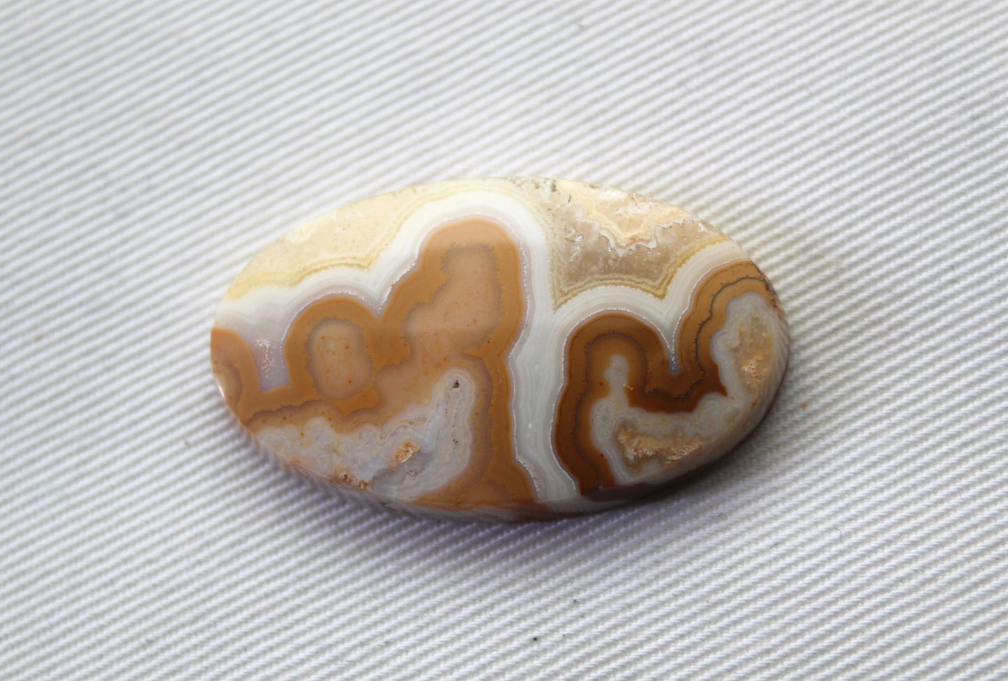 Indonesian Lace Agate Cabochon Gemstone Oval