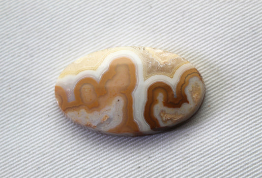 Indonesian Lace Agate Cabochon Gemstone Oval